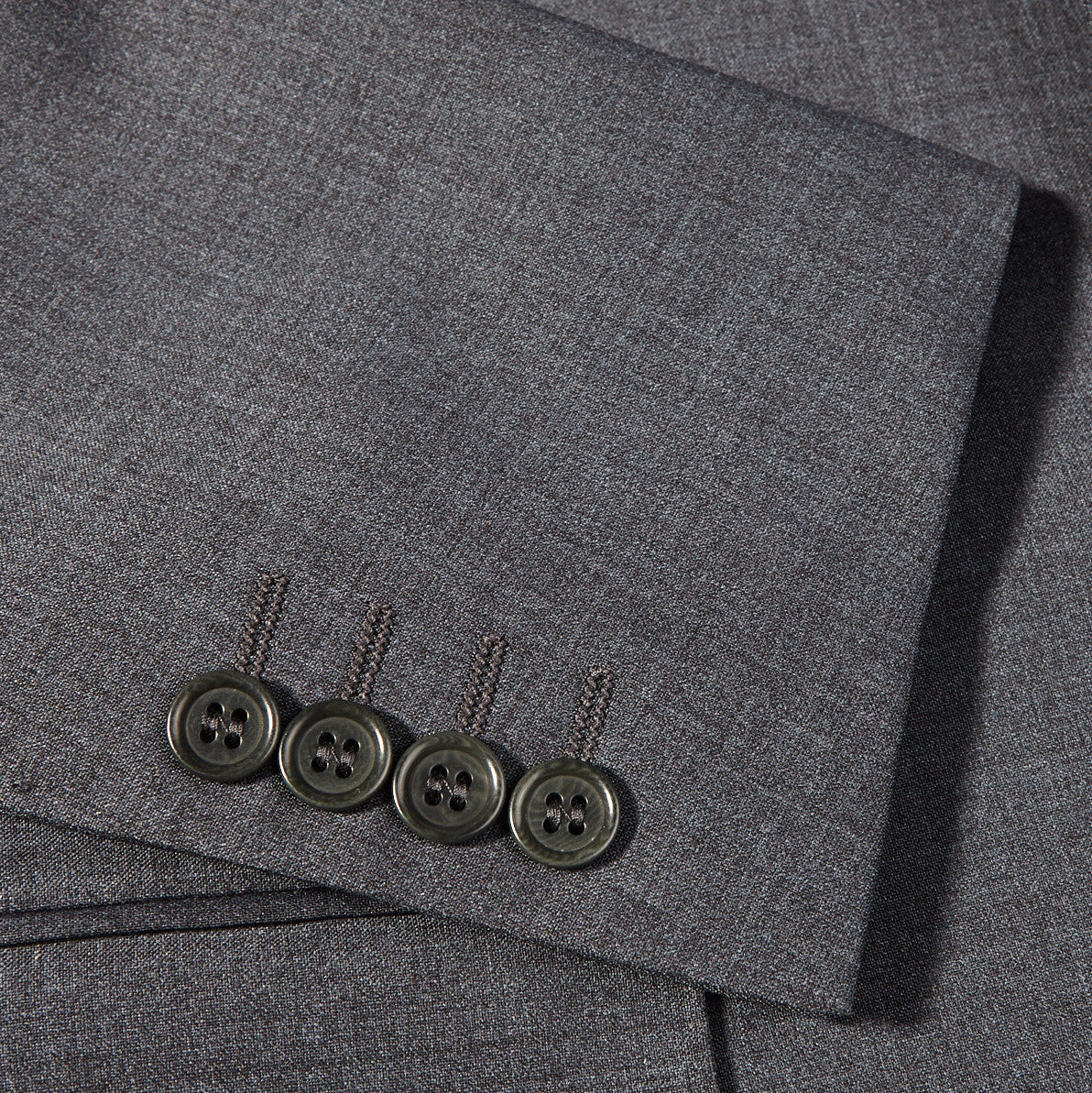 Canali Light Grey Plain Suit Cuff