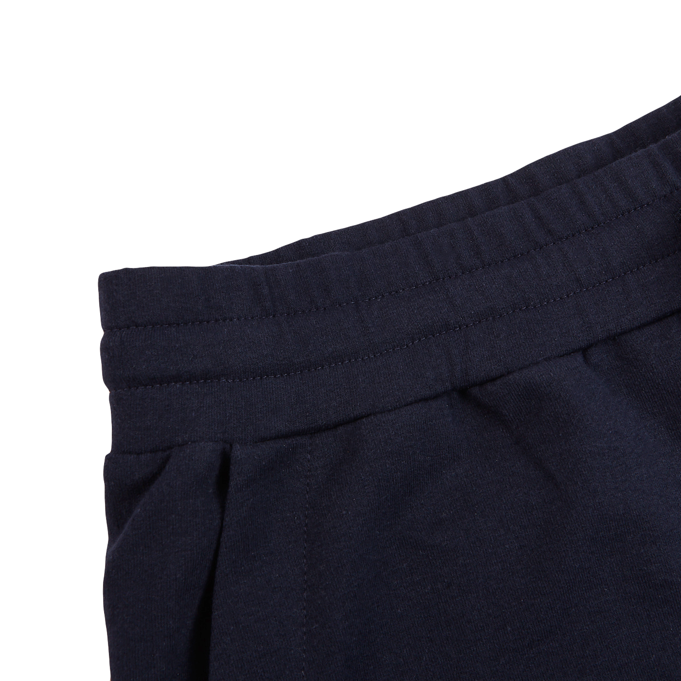 Canali Navy Cotton Stretch Jogger Shorts Edge