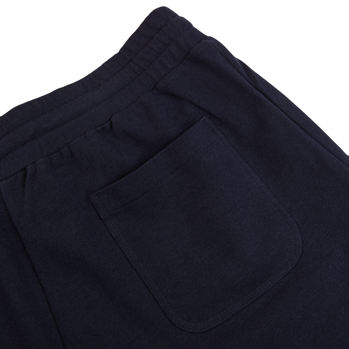 Canali Navy Cotton Stretch Jogger Shorts Pocket