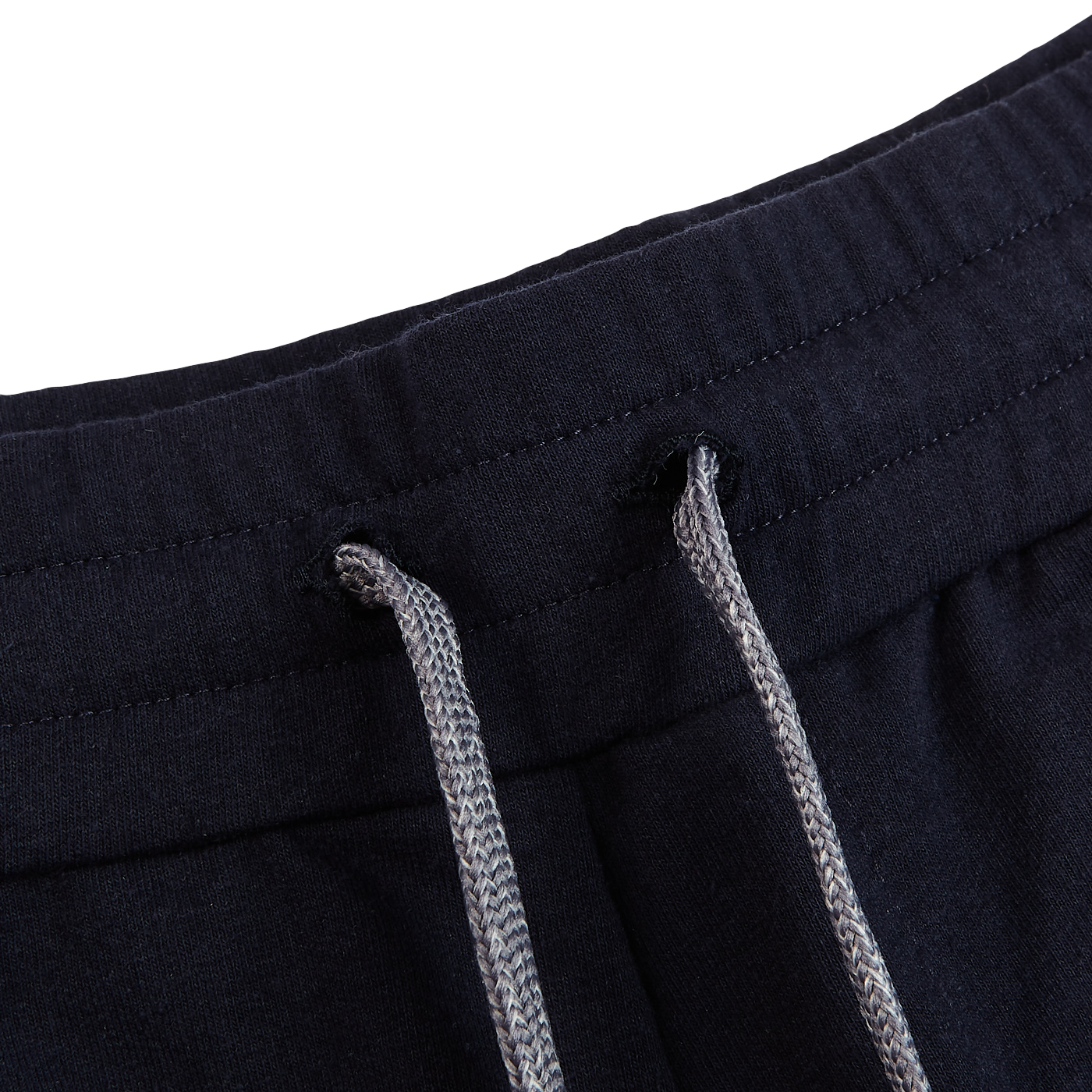 Canali Navy Cotton Stretch Jogger Shorts Shorts