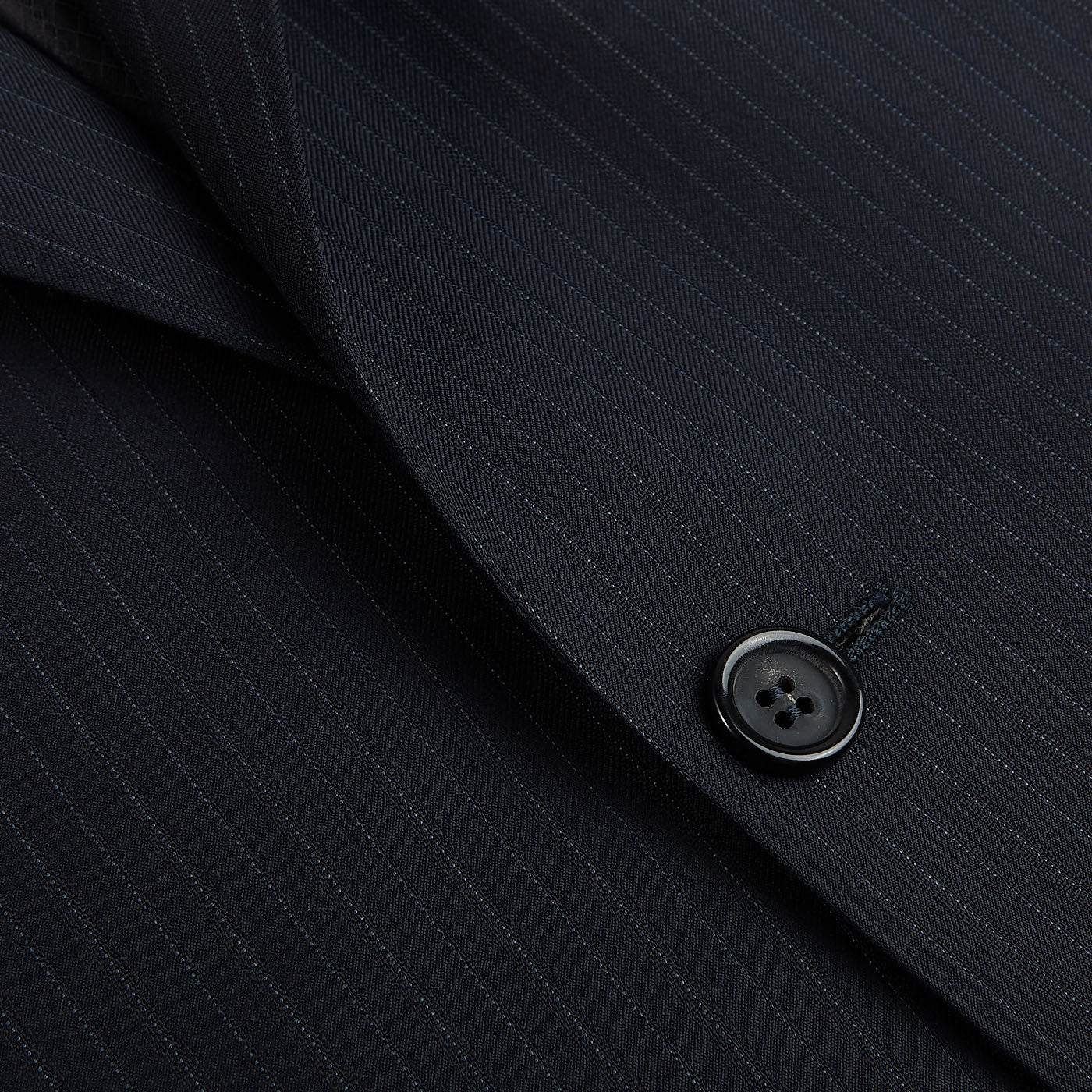 Canali Navy Pinstripe Super 150s Wool Drop 4 Suit Closed