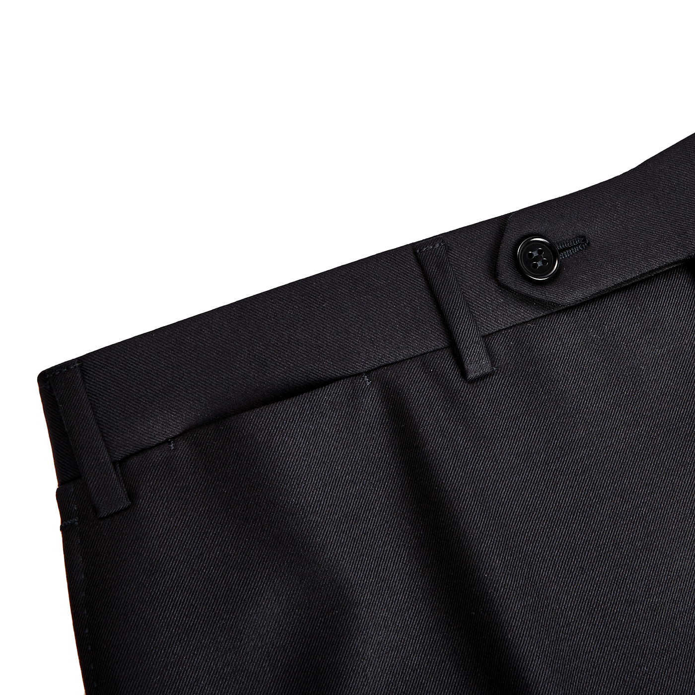 A close up of the Canali Navy Blue Wool Notch Lapel Suit showcasing sartorial elegance.