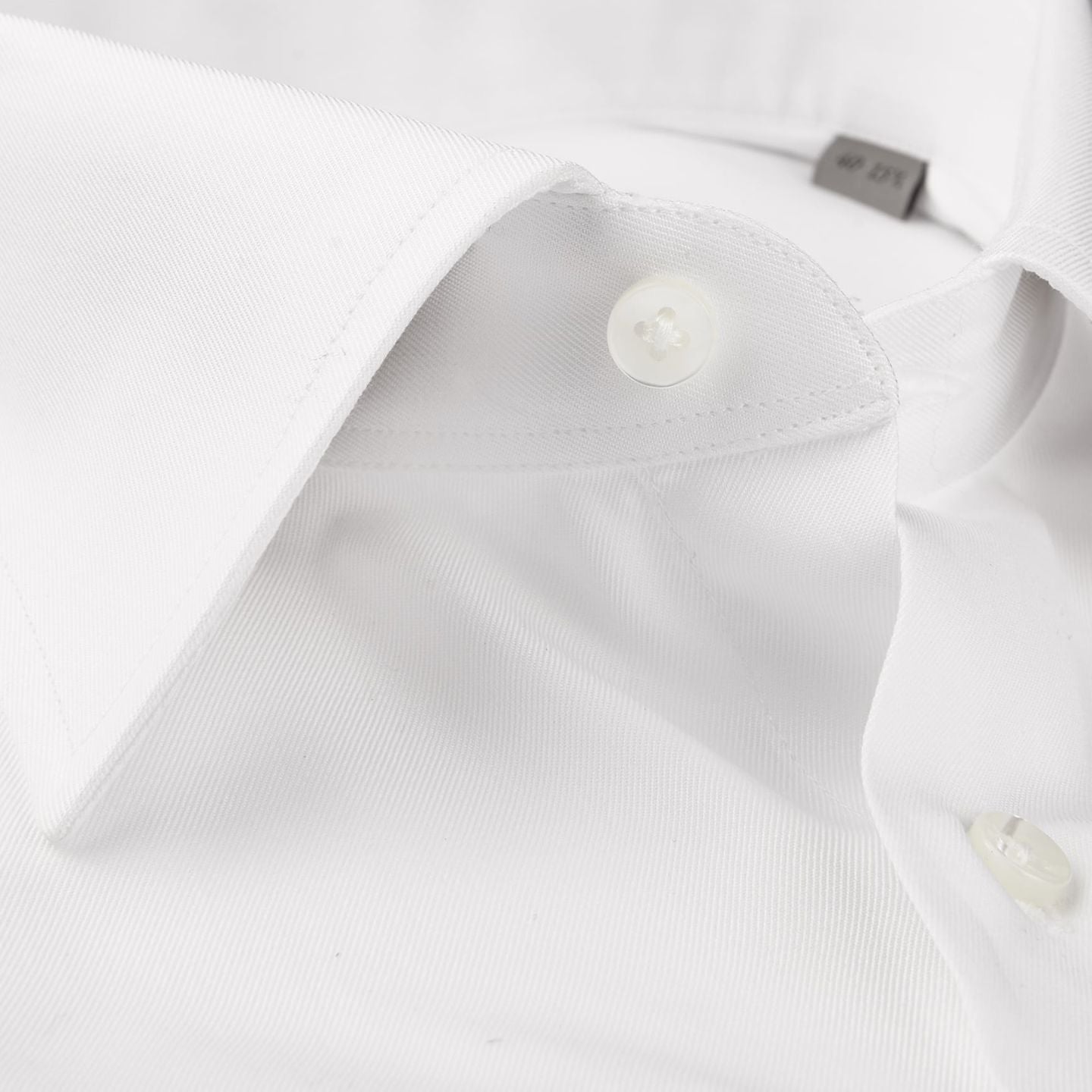 Canali White Double Cuff Cut Away Shirt Collar