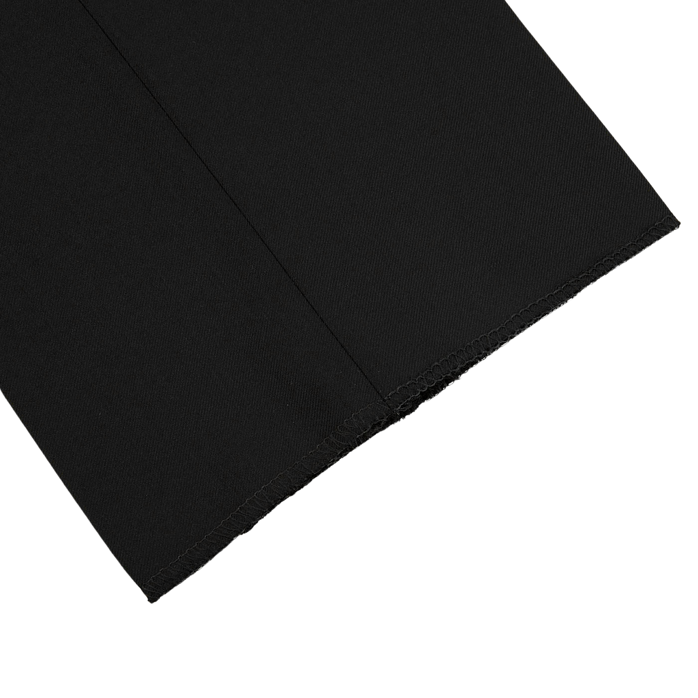 Black Flat Front Wool Trouser