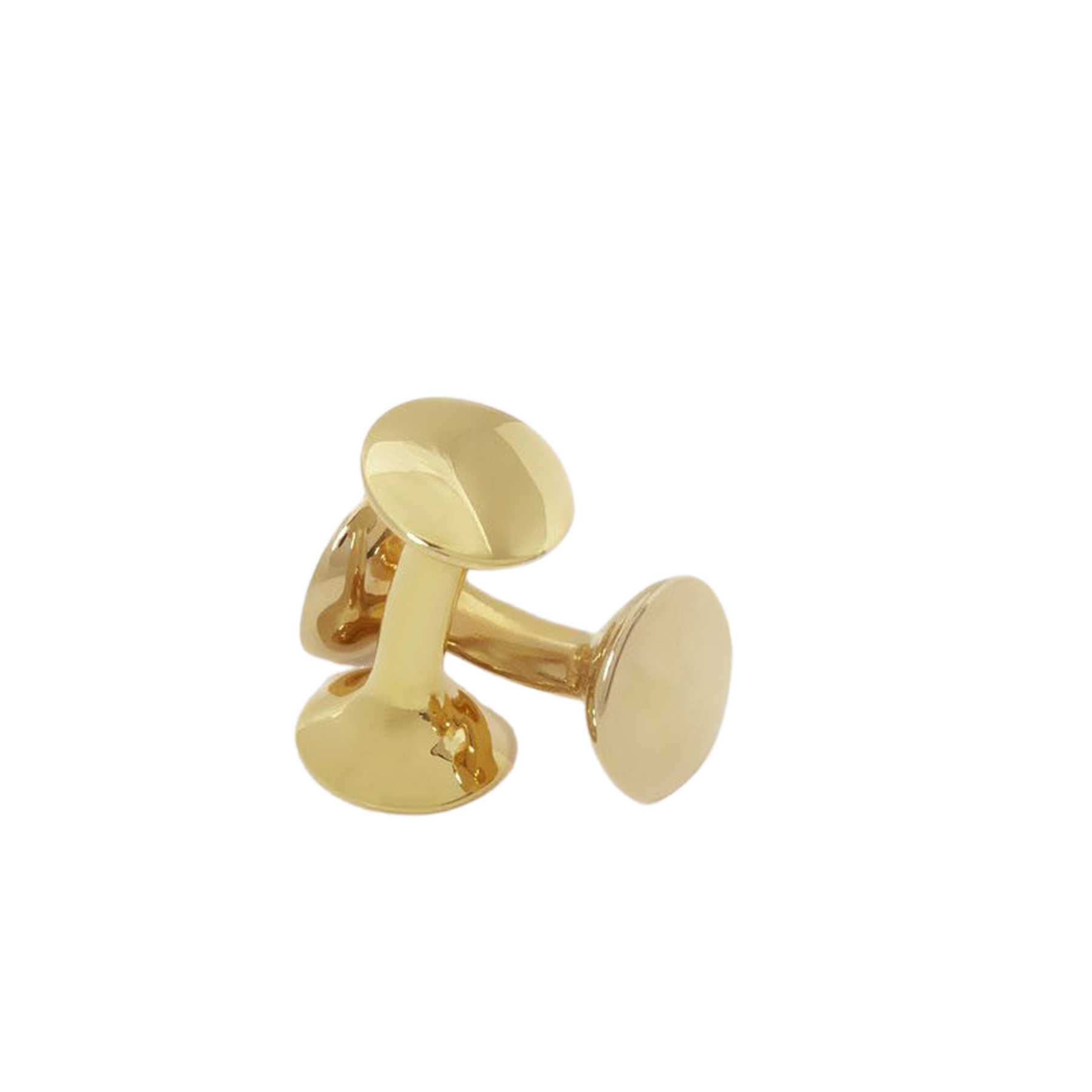 Codis Maya Gold Brass Bow Cufflinks Feature
