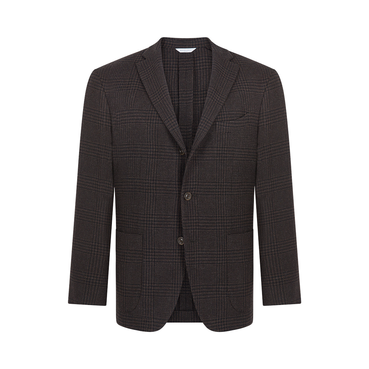 Brown/Black Wool Cashmere Glen Check K Jacket