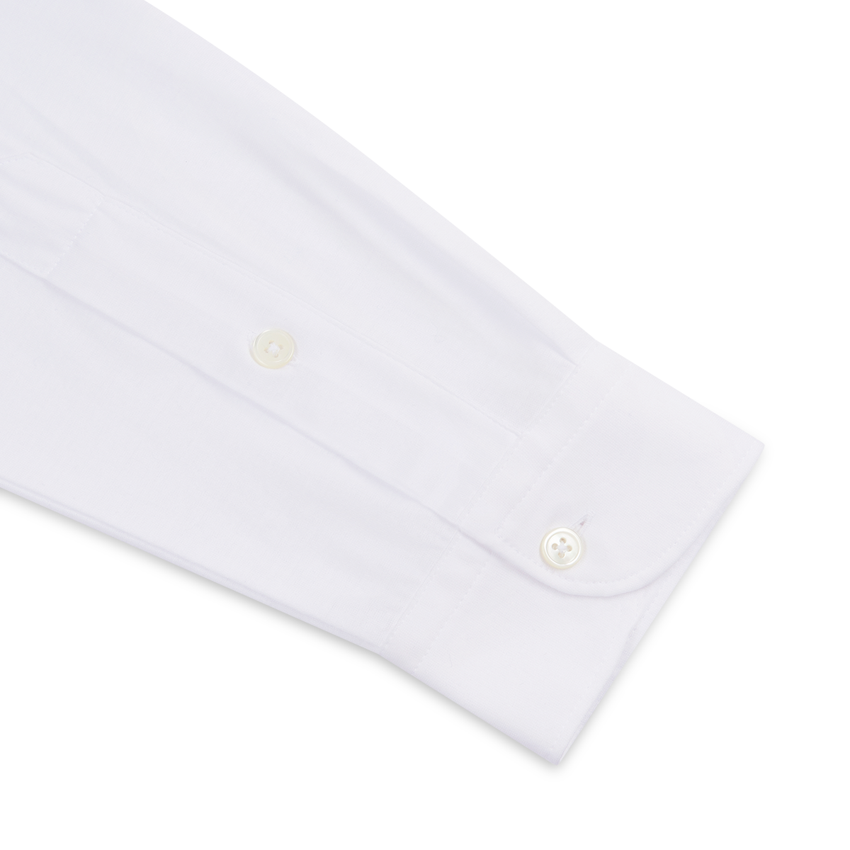 White Supima Cotton Jersey Long Sleeve Polo