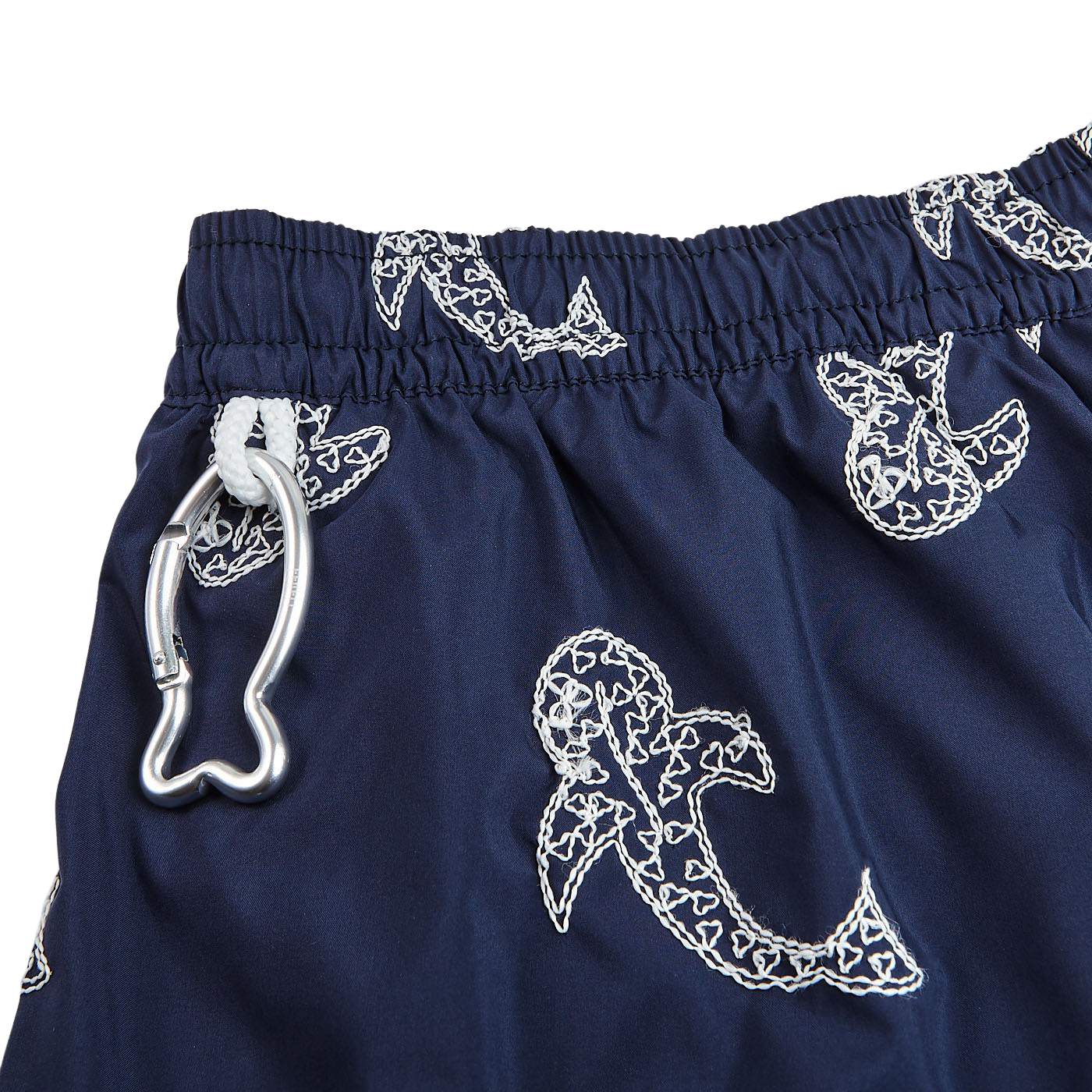 Fedeli Navy Embroidered Whales Swimwear Edge