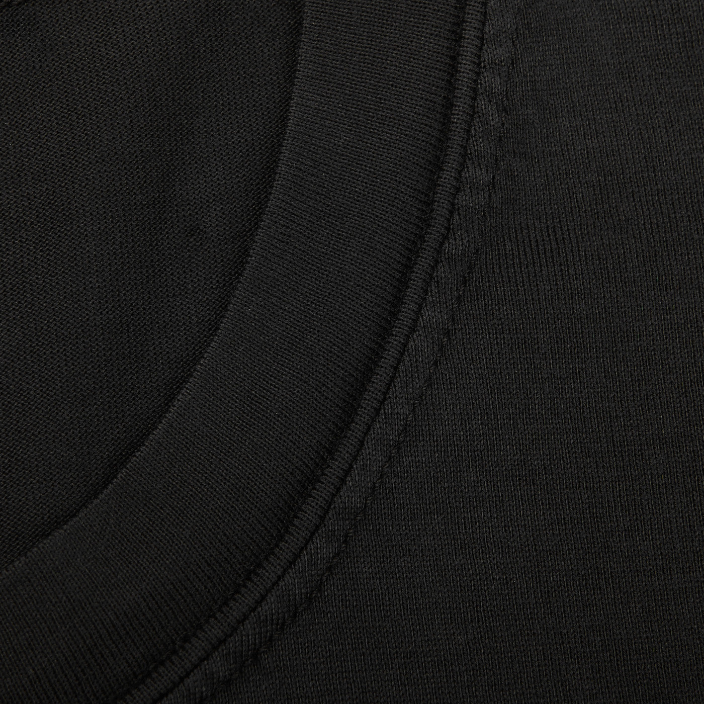 Fedeli Washed Black Organic Cotton Jersey T-Shirt Brim