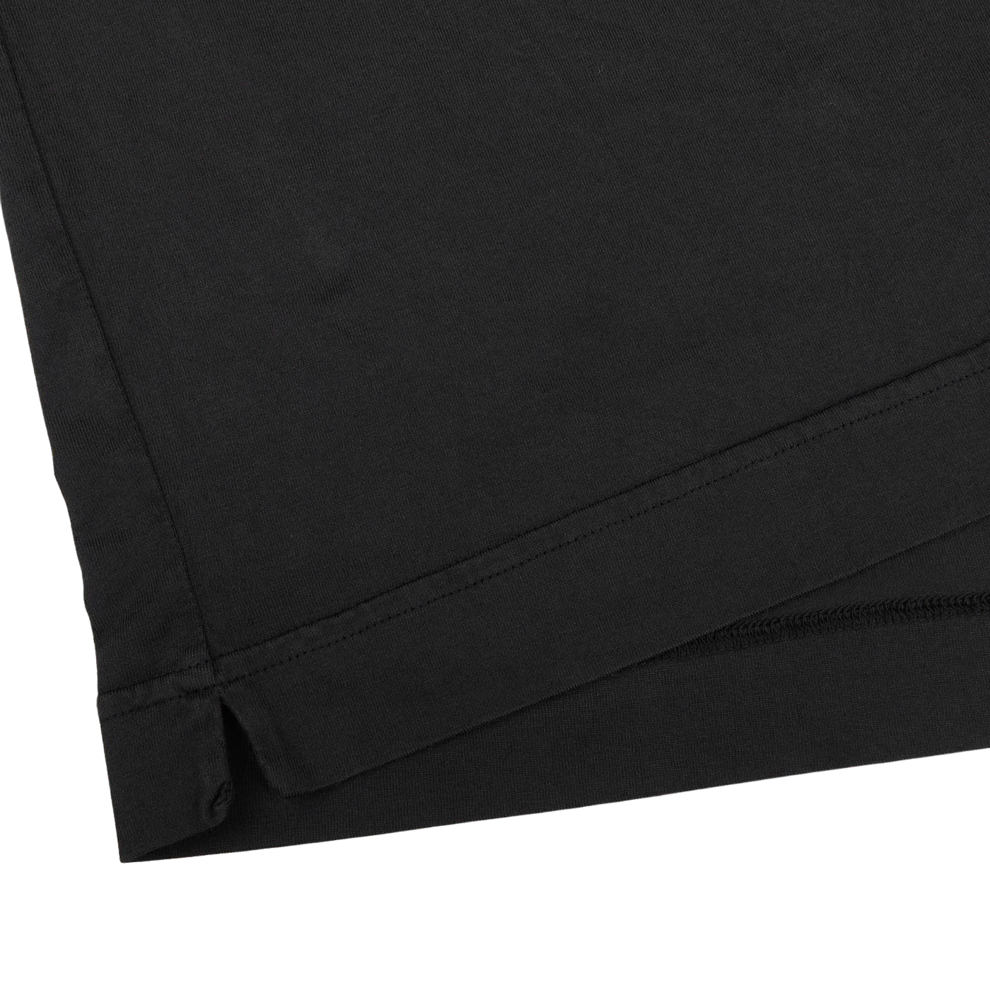 Fedeli Washed Black Organic Cotton Jersey T-Shirt Edge