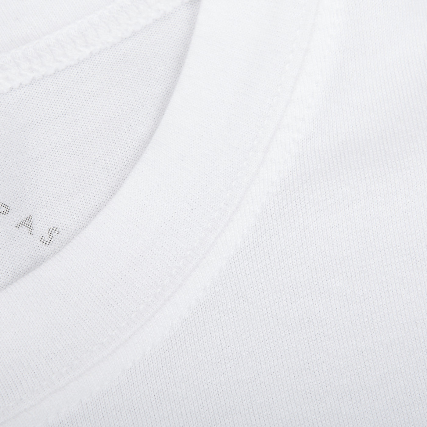 Fedeli Washed White Organic Cotton Jersey T-Shirt Brim