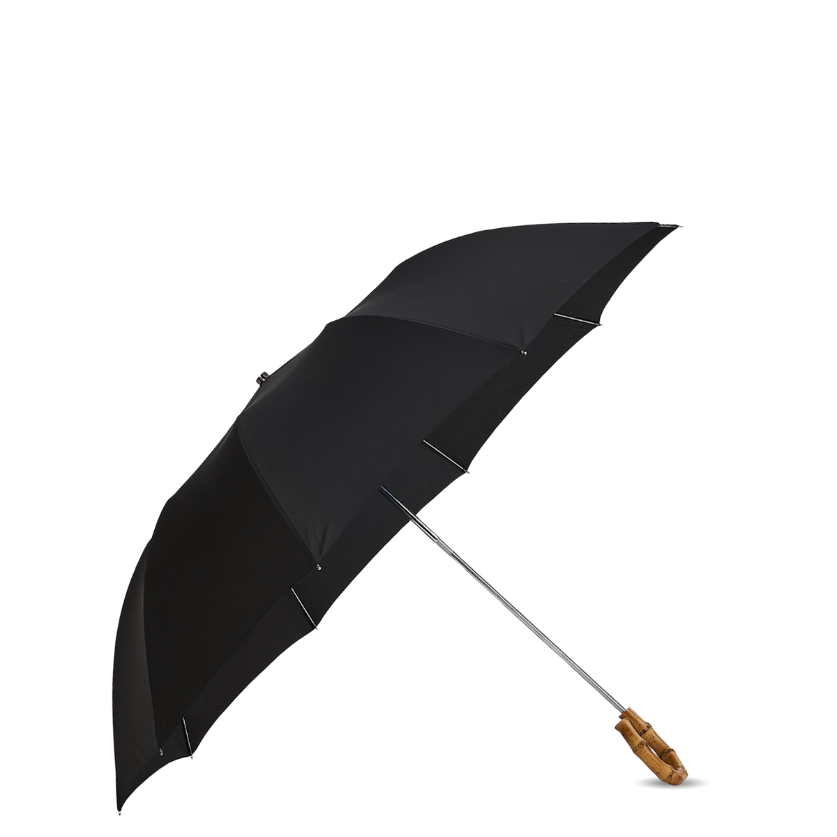 Fox Umbrellas Black Telescopic Whangee Handle Umbrella Feature1