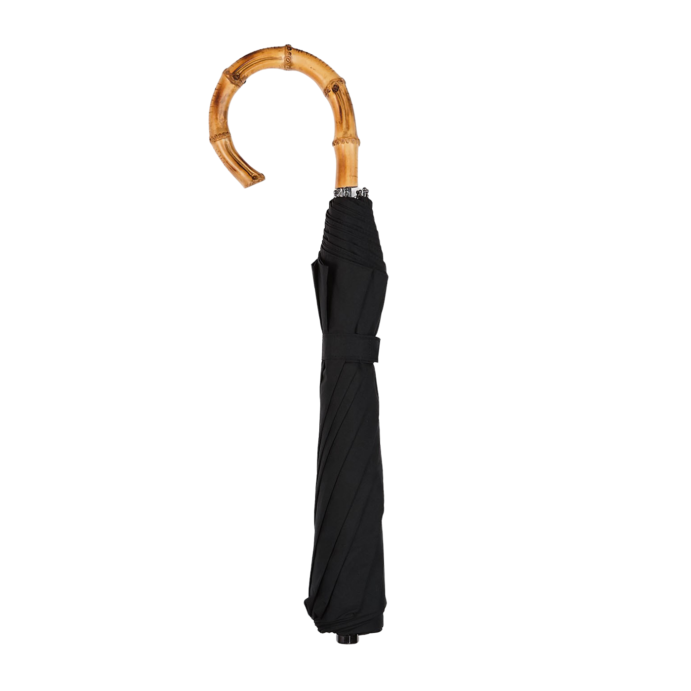 Fox Umbrellas Black Telescopic Whangee Handle Umbrella Full1.