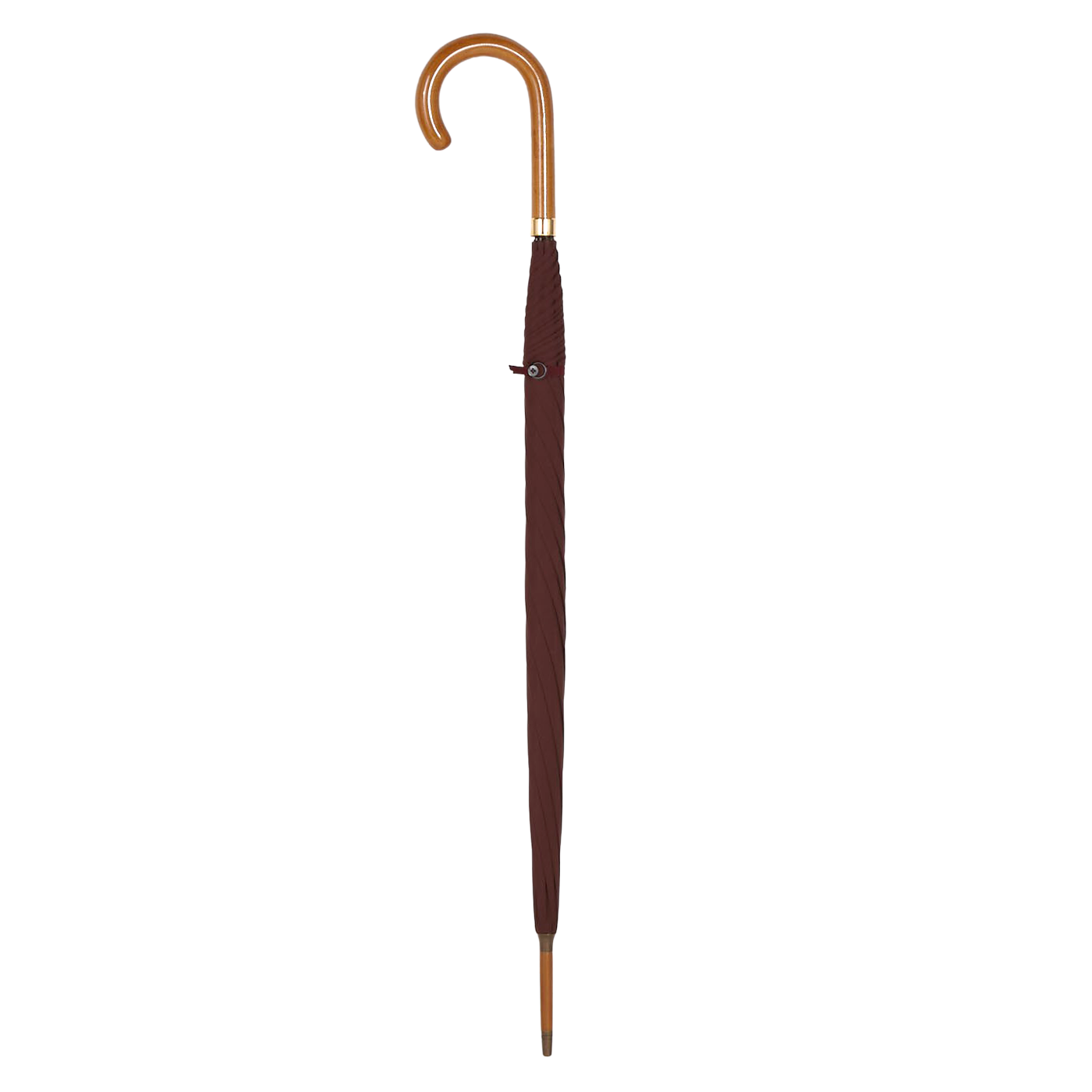 Fox Umbrellas Bordeaux Polished Maple Handle Umbrella Fold