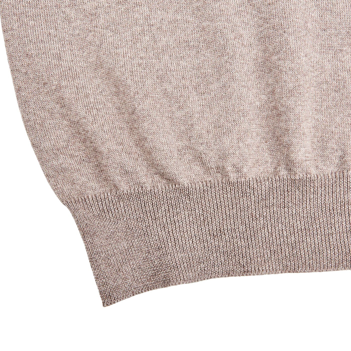 Gran Sasso Beige Extra Fine Merino Roll Neck Edge