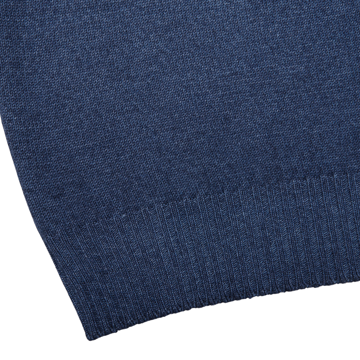 Gran Sasso Indigo Blue Vintage Wool Crewneck Sweater Edge