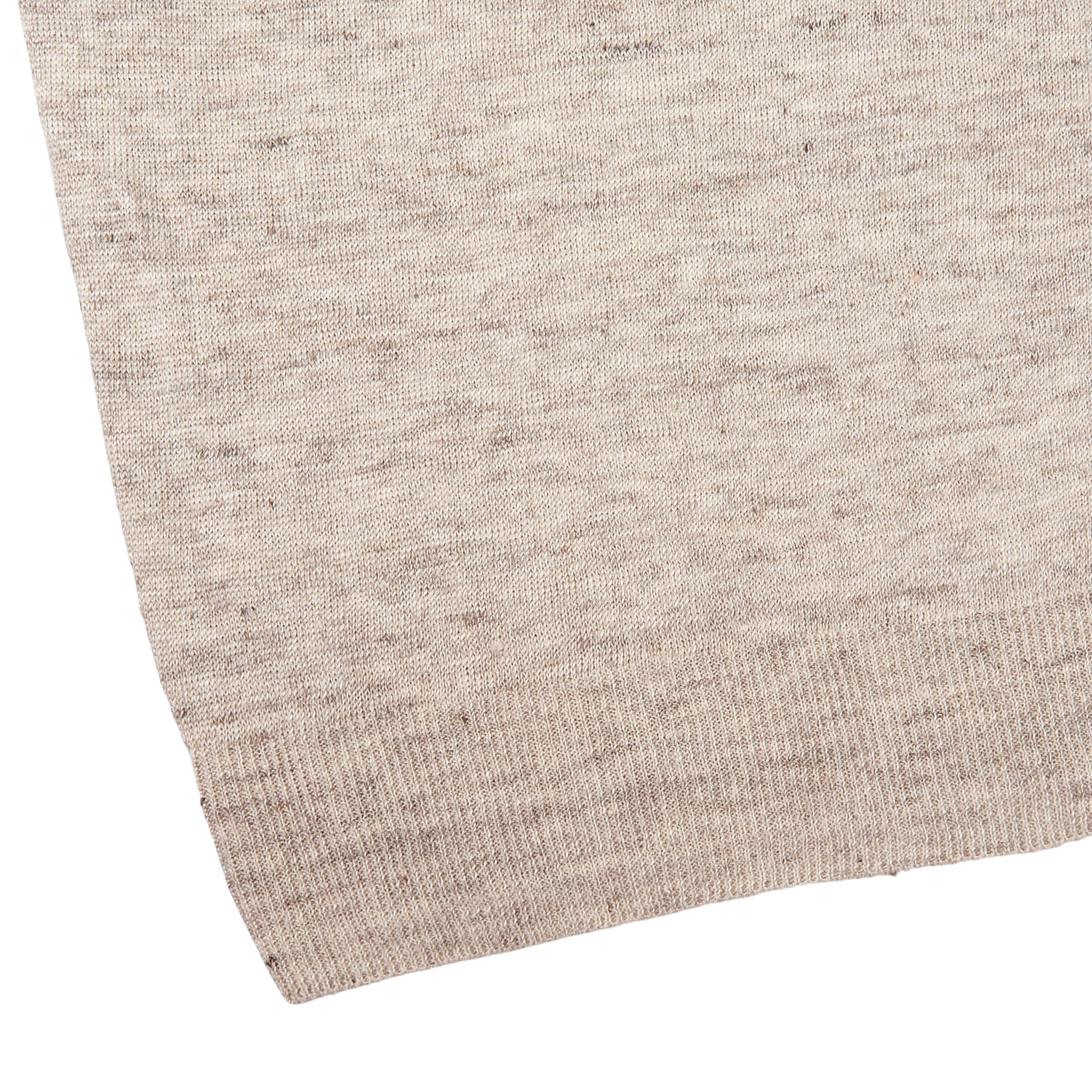 Gran Sasso Oatmeal Beige Melange Linen T-shirt Edge