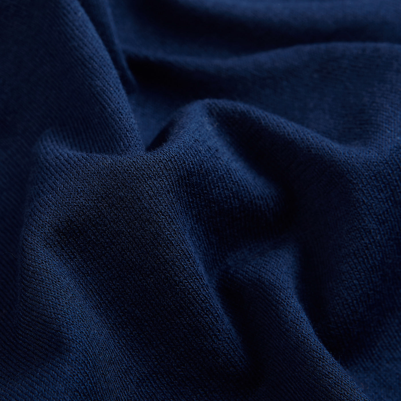 Gran Sasso Royal Blue Fresh Cotton Polo Shirt Fabric