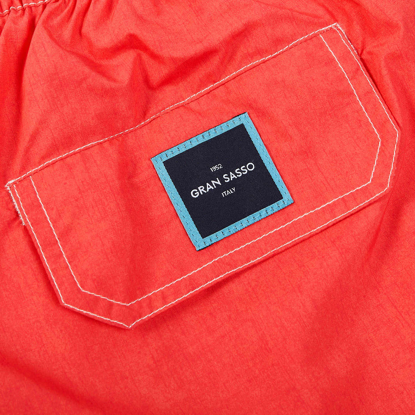 Gran Sasso Solid Red Recycled Microfiber Swimshorts Logo