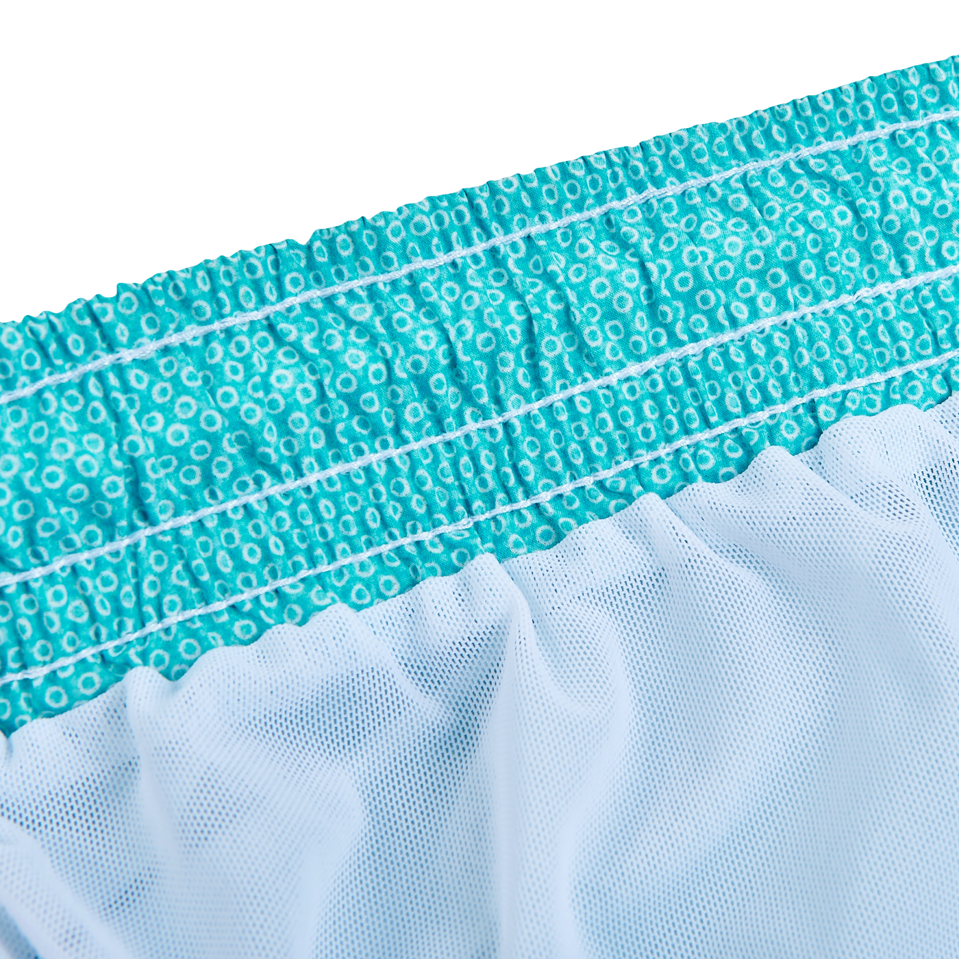 Gran Sasso Turquoise Printed Recycled Microfiber Swimshorts Inside