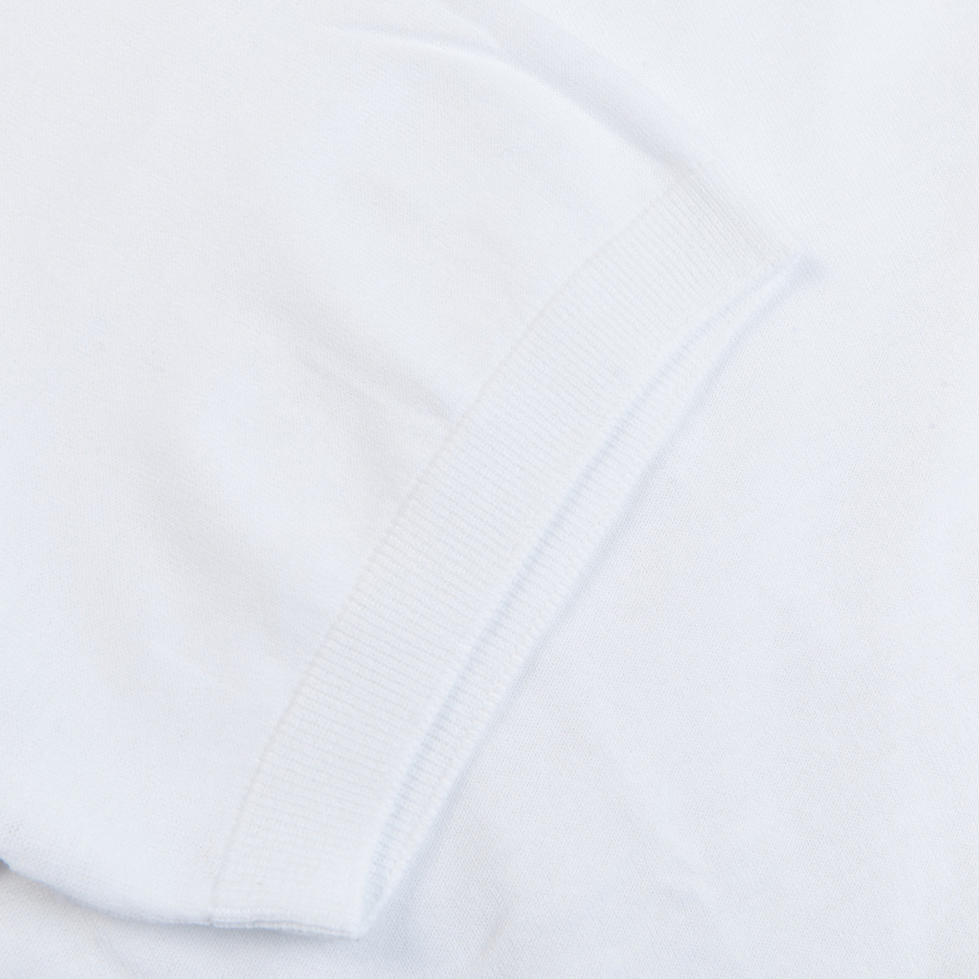 Gran Sasso White Organic Cotton T-Shirt Cuff