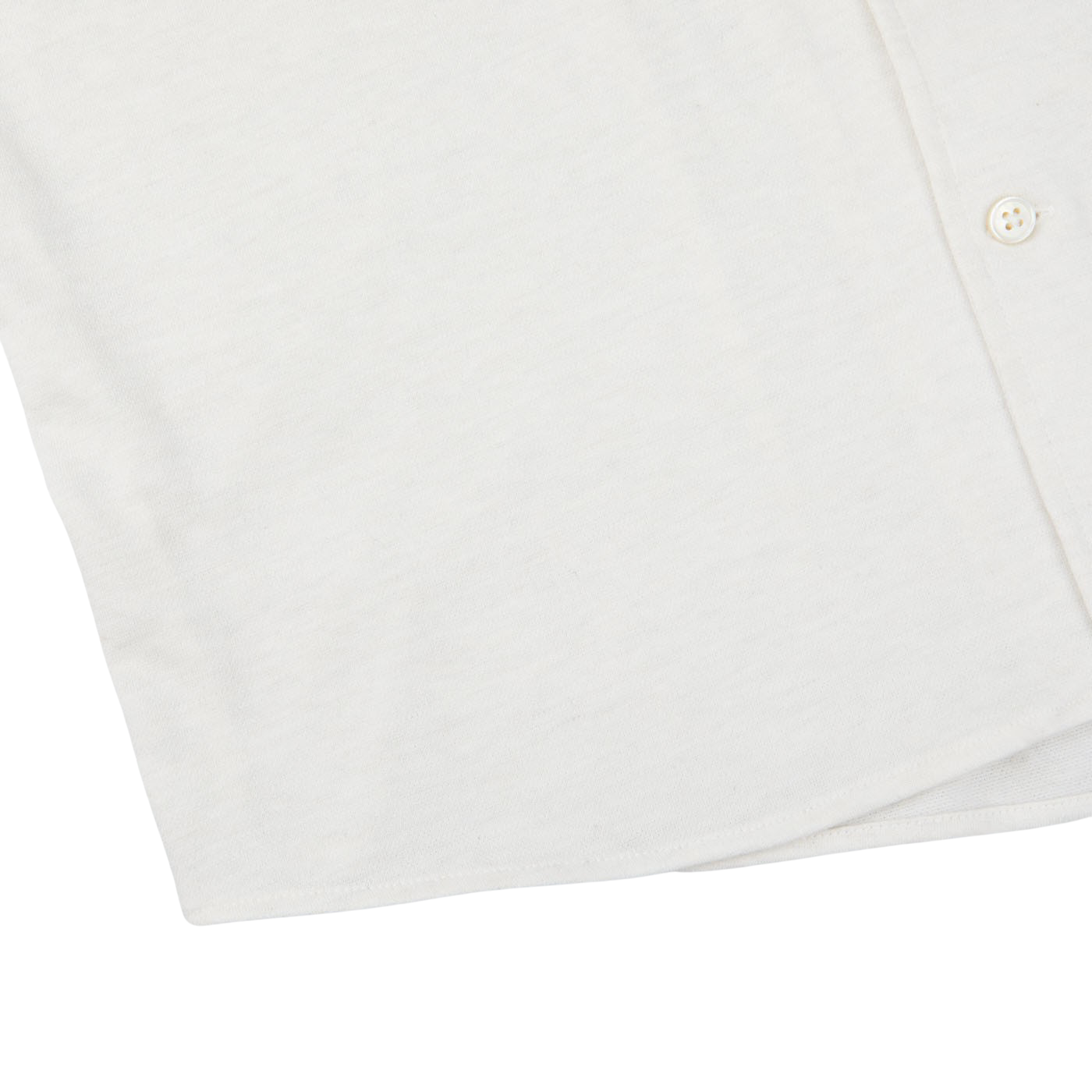 An Off-White Cotton Cashmere Knitted Shirt by Gran Sasso.
