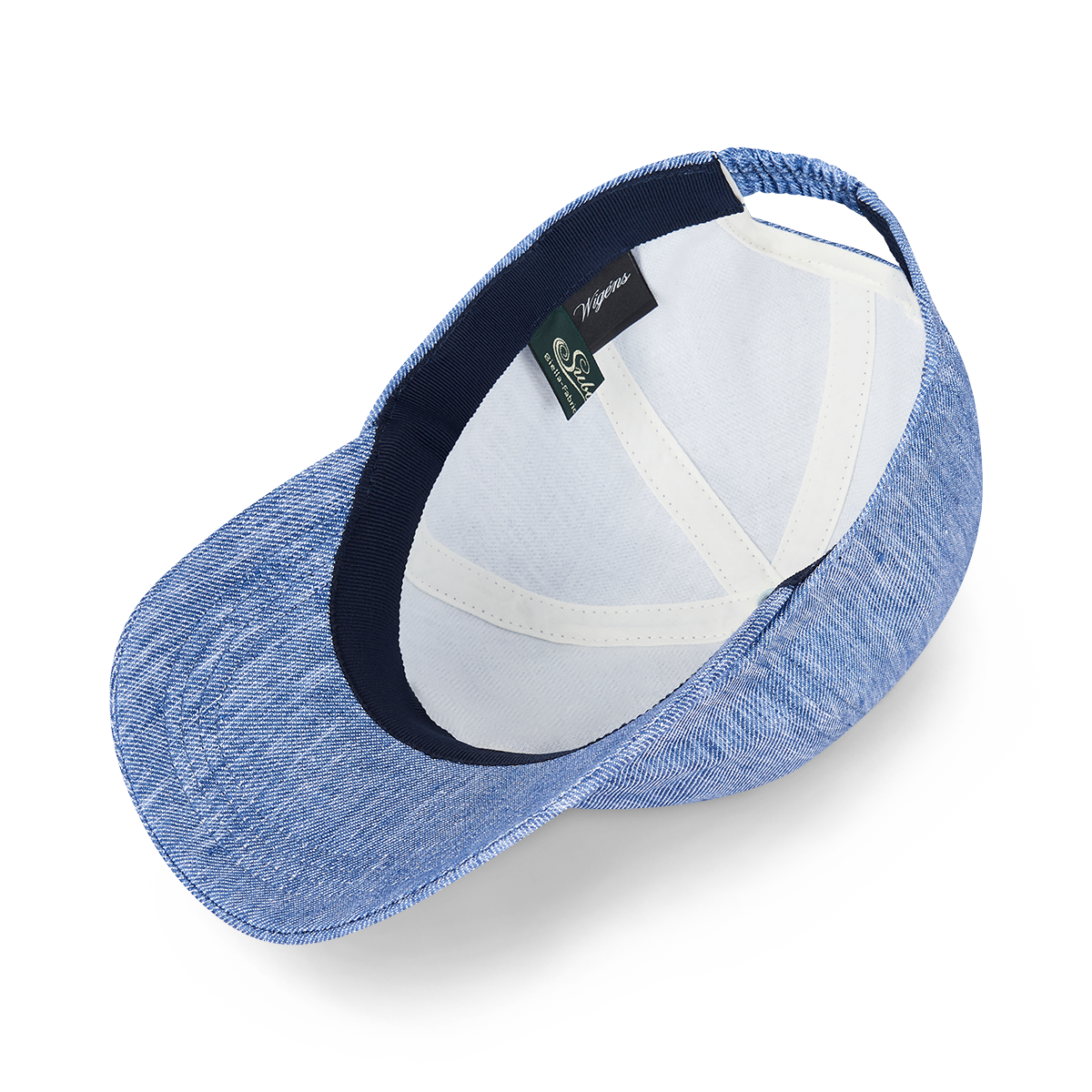 Blue Melange Linen Cotton Baseball Cap
