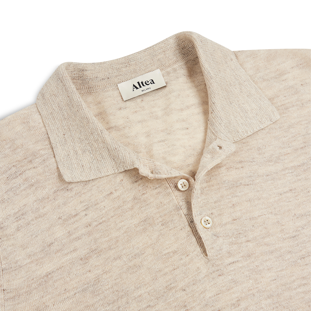 Beige Cotton/Linen Polo