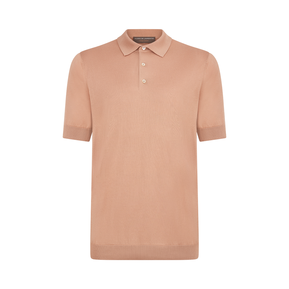 Peach Sea Island Cotton Polo Shirt