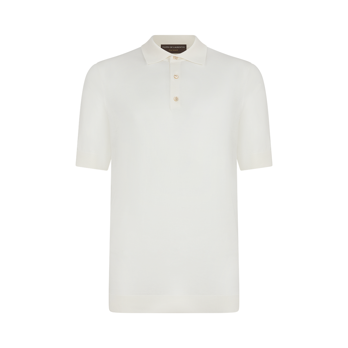 Cream Sea Island Cotton Polo Shirt