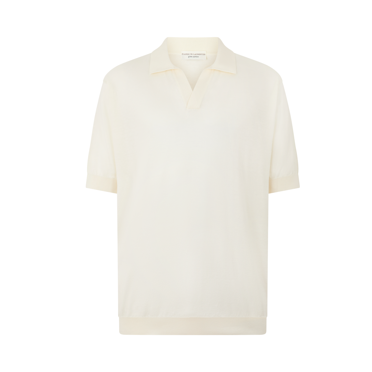 Cream Cotton Skipper Short Sleeve Polo