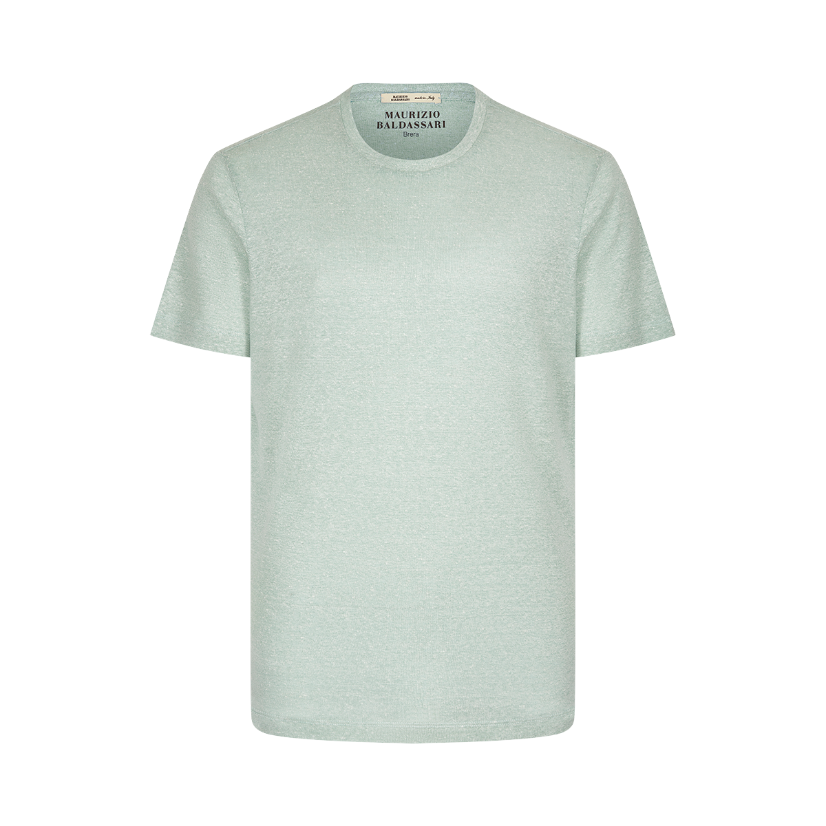 Green Melange Cotton/Linen T-Shirt