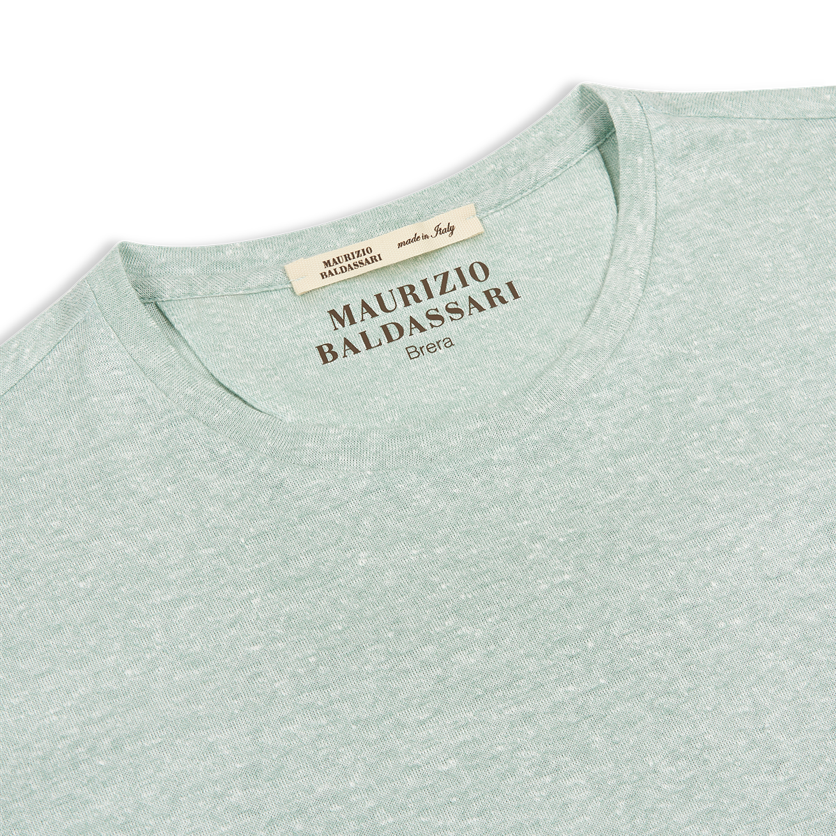 Green Melange Cotton/Linen T-Shirt