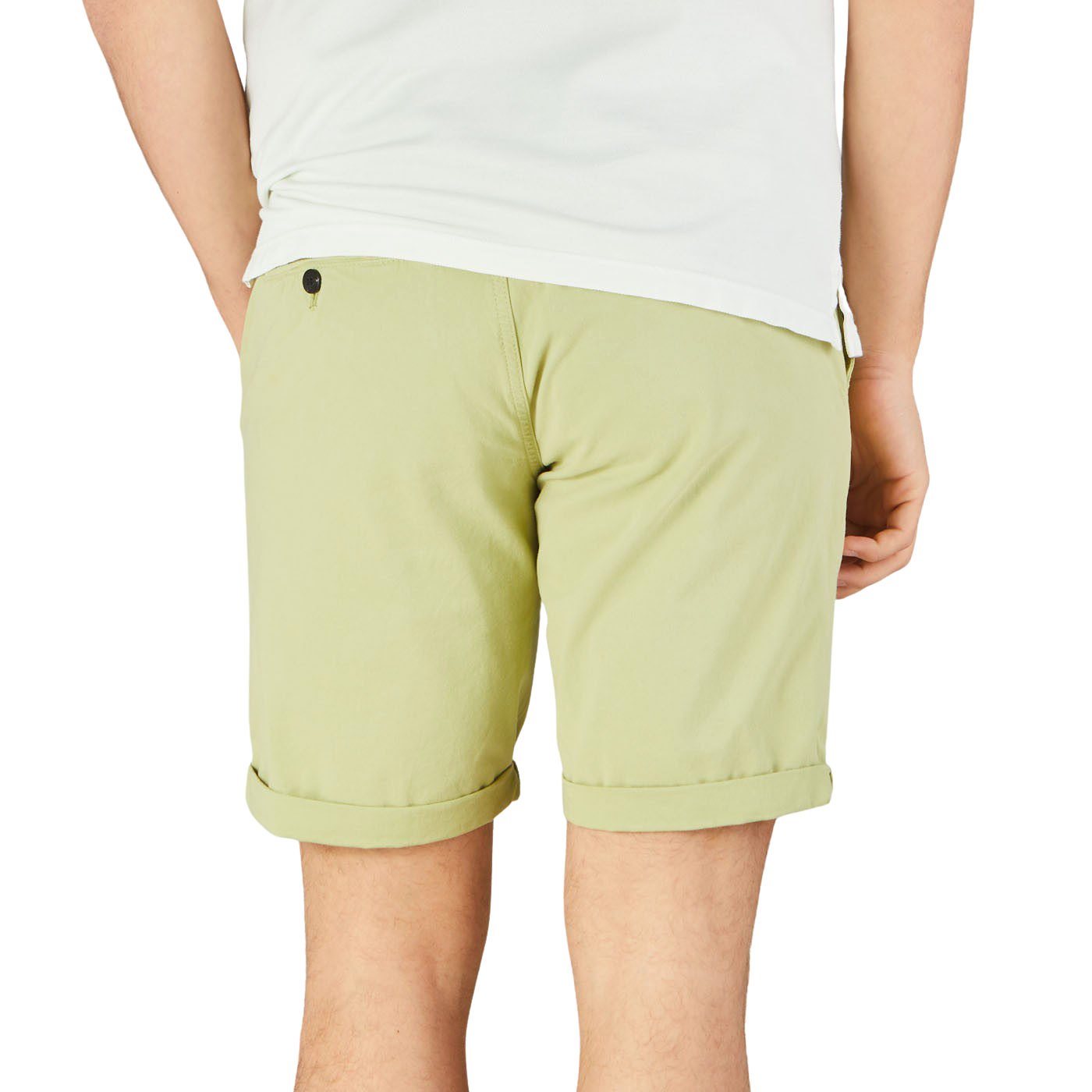 Hiltl Bright Green Cotton Stretch Shorts Back