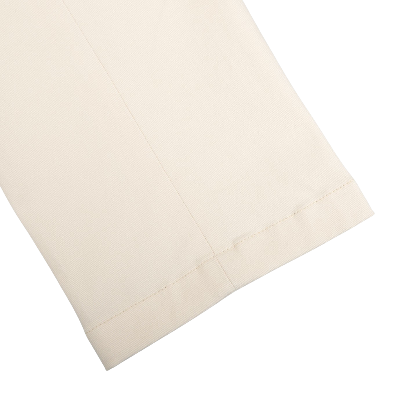 Hiltl Cream White Cotton Stretch Regular Fit Chinos Cuff