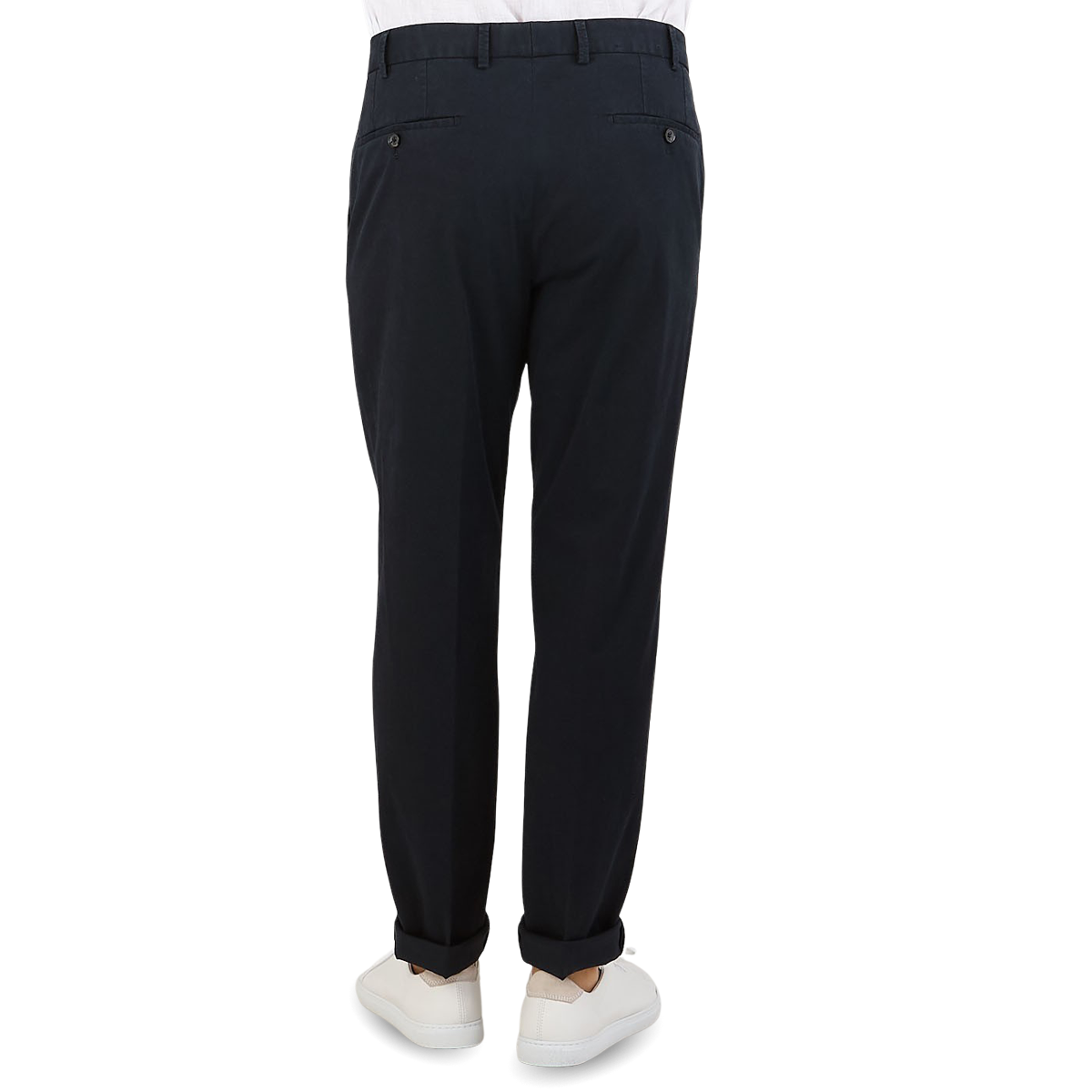 Hiltl Navy Cotton Stretch Regular Chinos Back