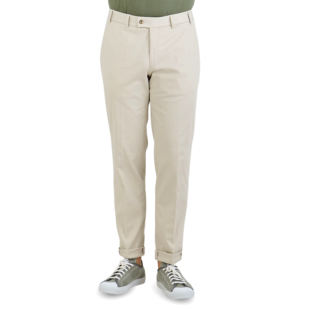 Hiltl Stone Beige Cotton Stretch Regular Fit Chinos Front