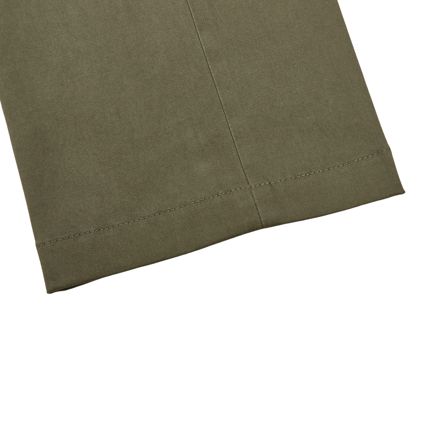 Hiltl Washed Green Cotton Stretch Regular Fit Chinos Cuff