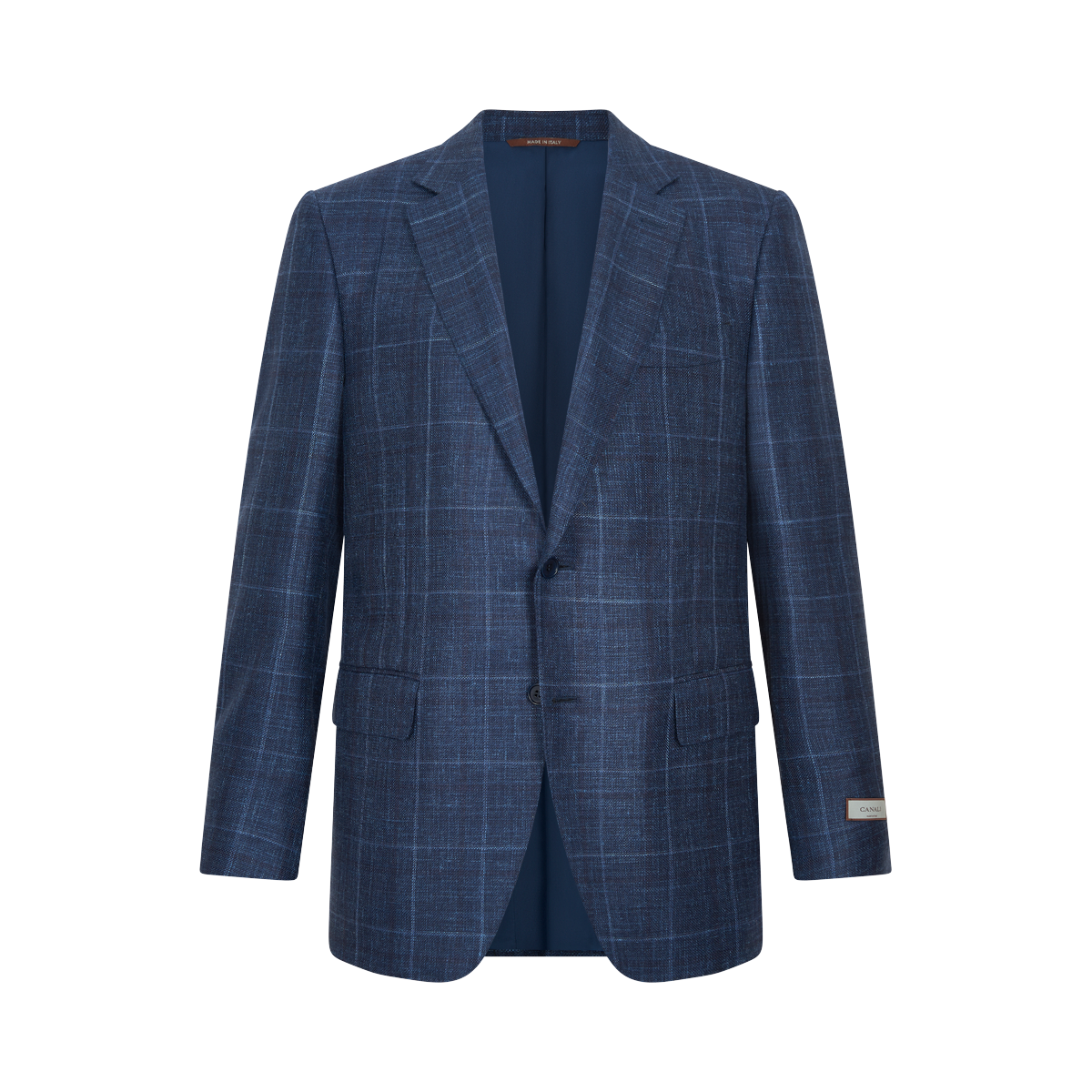 Blue Wool/Silk/Linen Drop4 Blazer