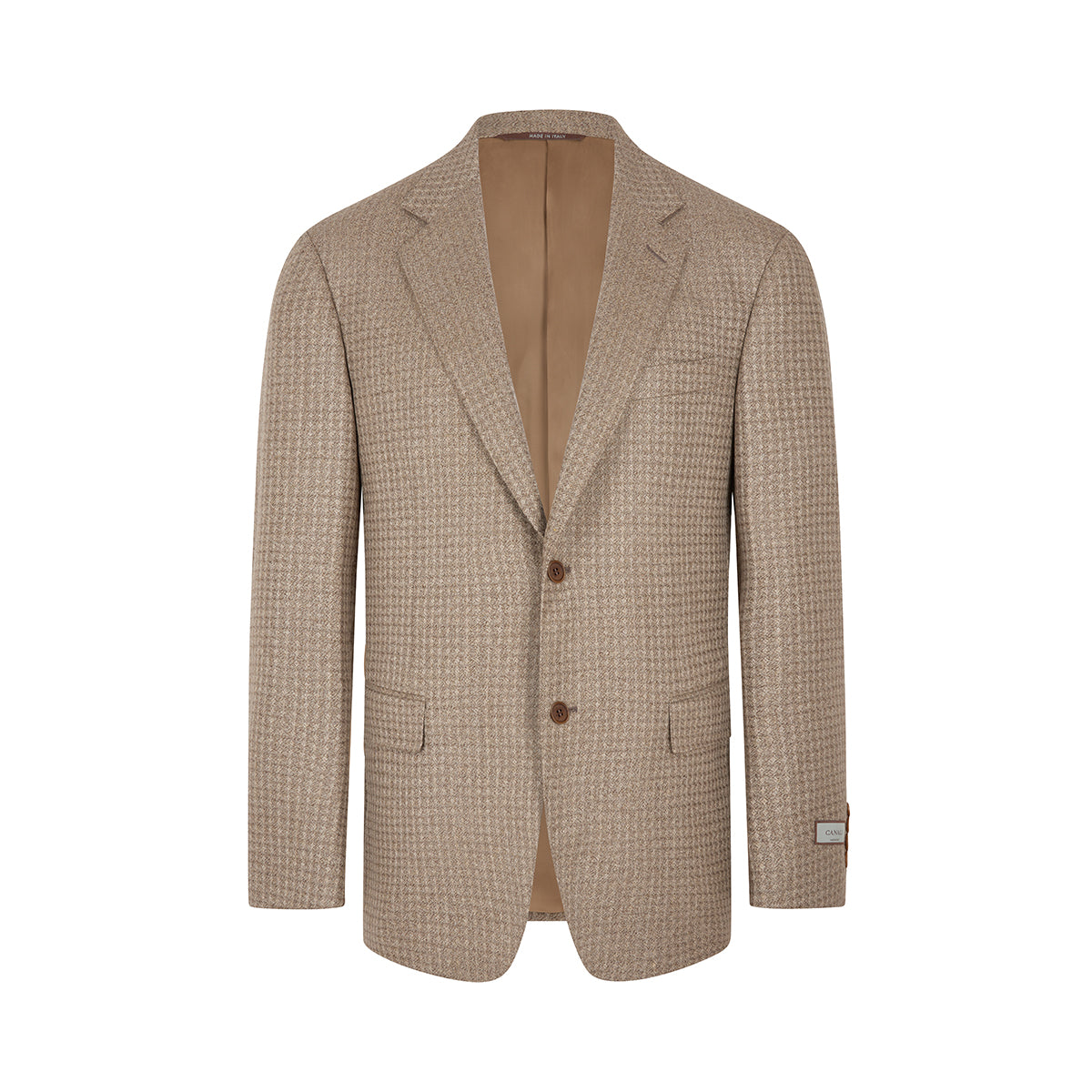 Brown Weave Design Wool Blazer