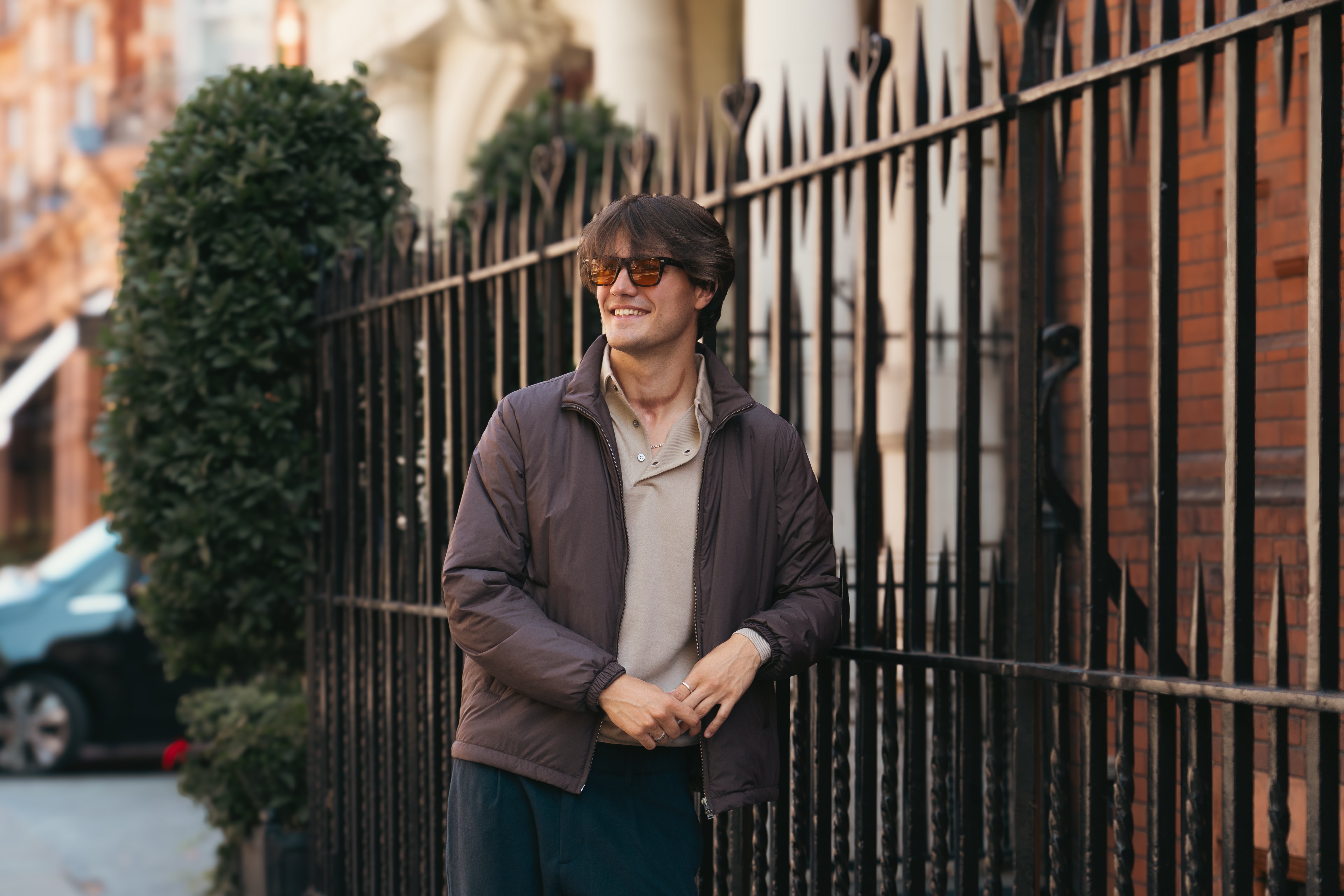 Brown Nylon Blouson