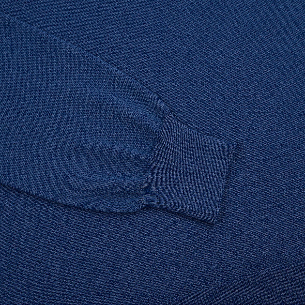 Royal Blue Egyptian Cotton 1/4 Zip Sweater