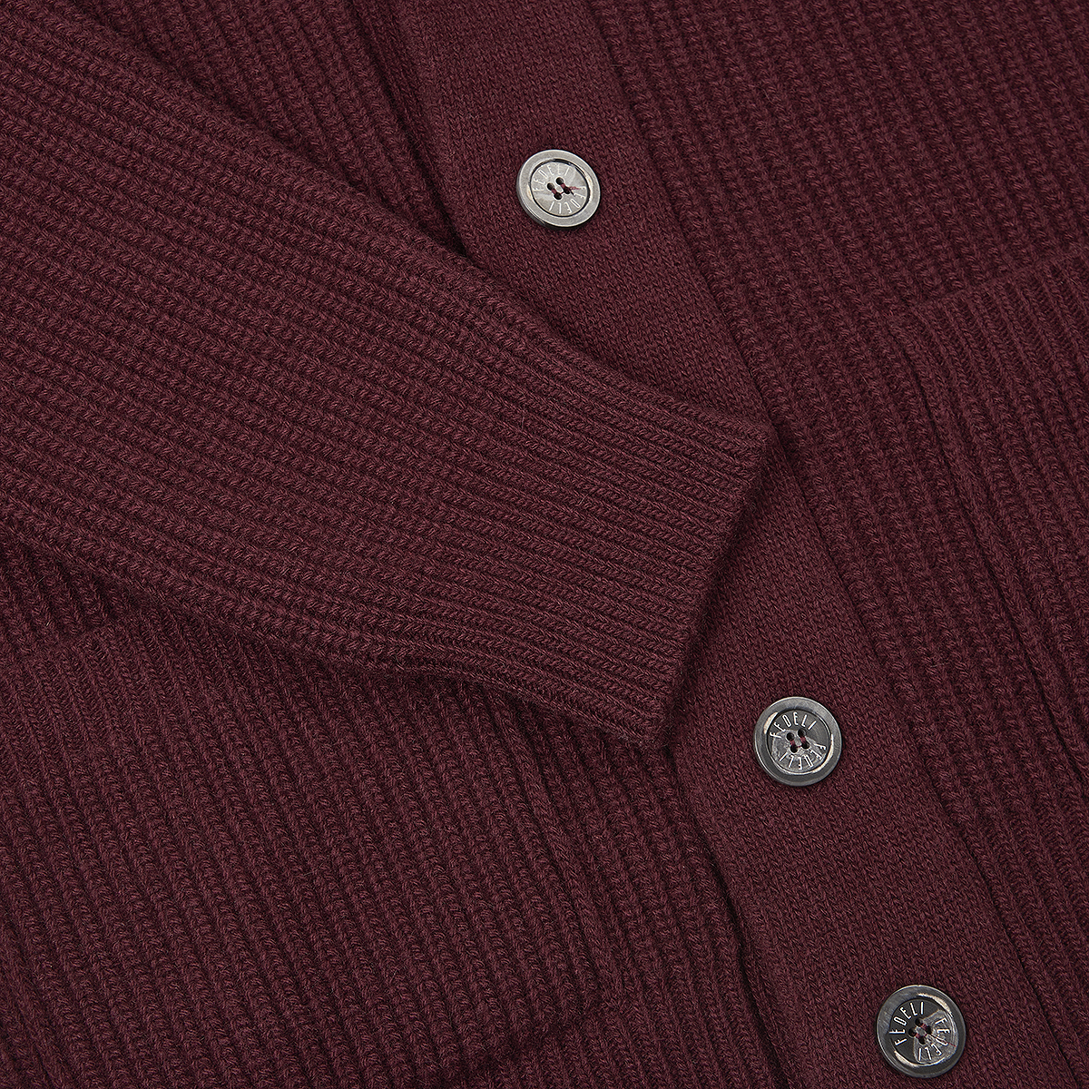 Burgundy Wool/Cashmere Morgan Shawl Cardigan