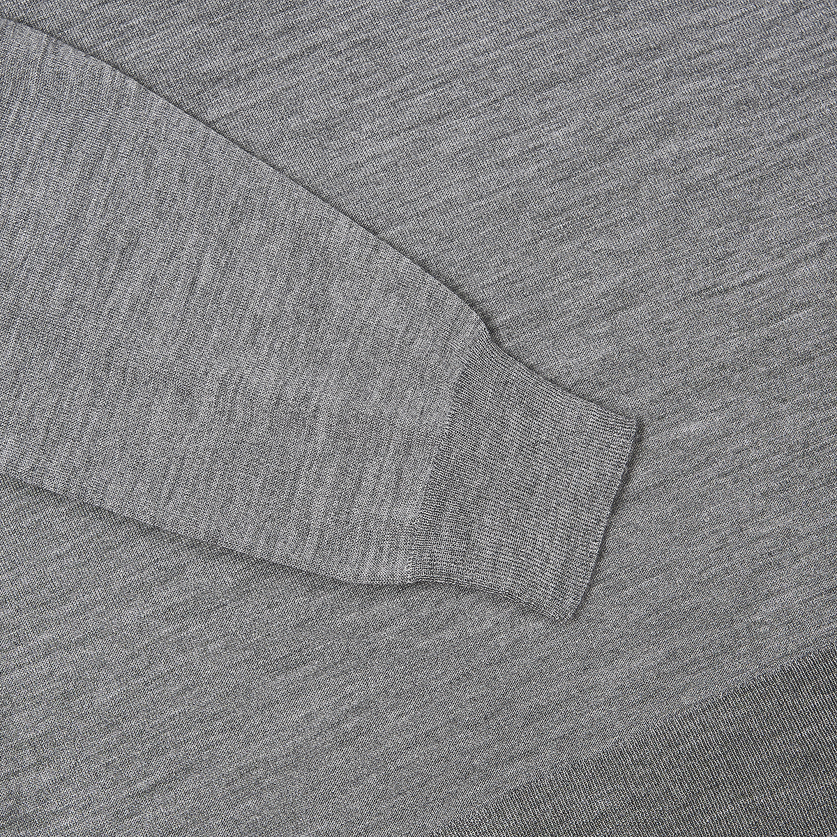 Grey One Piece Collar Polo Shirt in 16 Gauge Wool