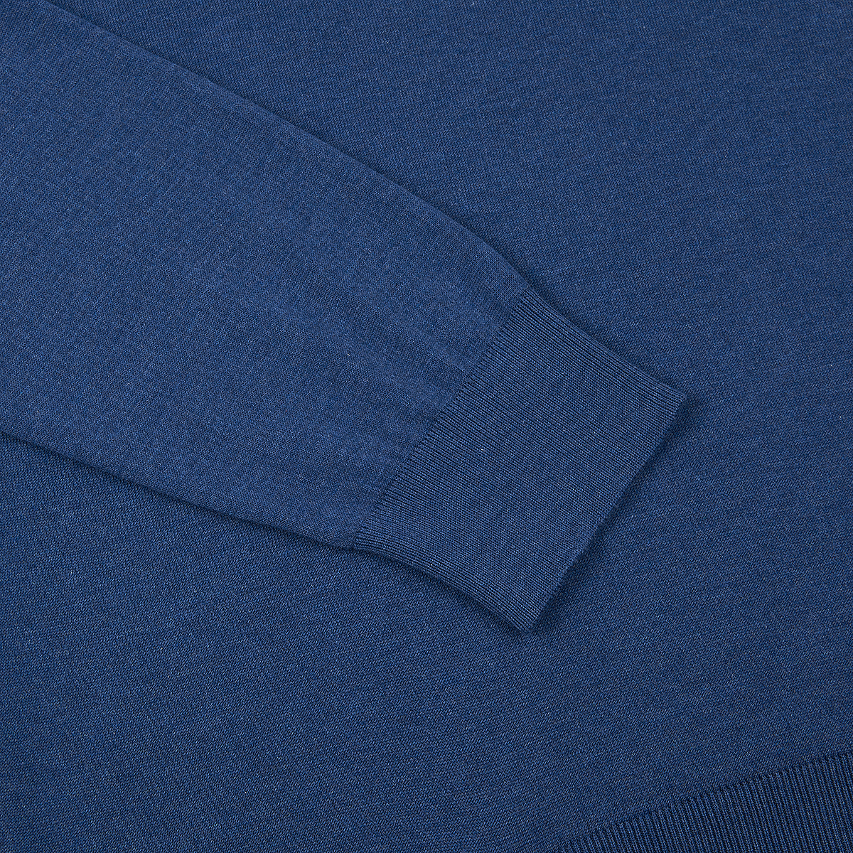 Blue Suvin Cotton LS Polo