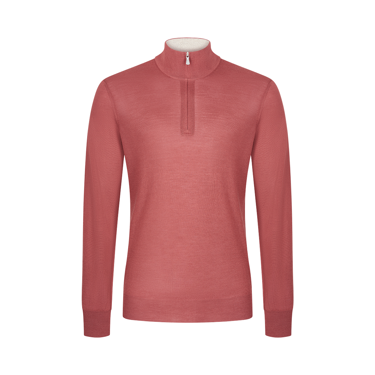 Brick Super Tasmania Wool 1/4 zip Sweater