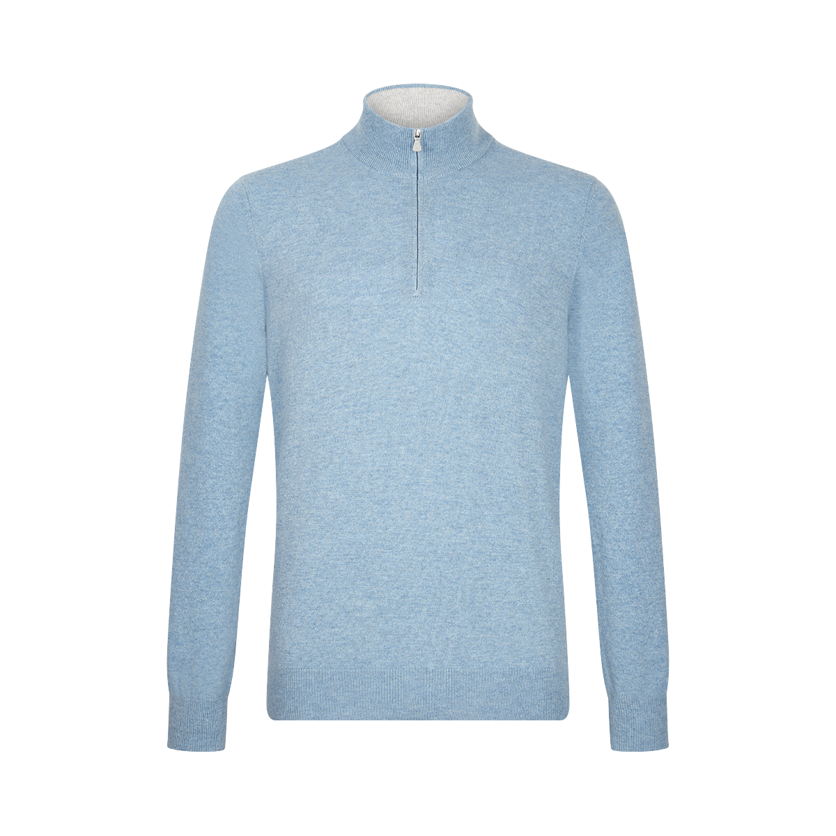 Sky Blue Cashmere 1/4 Zip Sweater