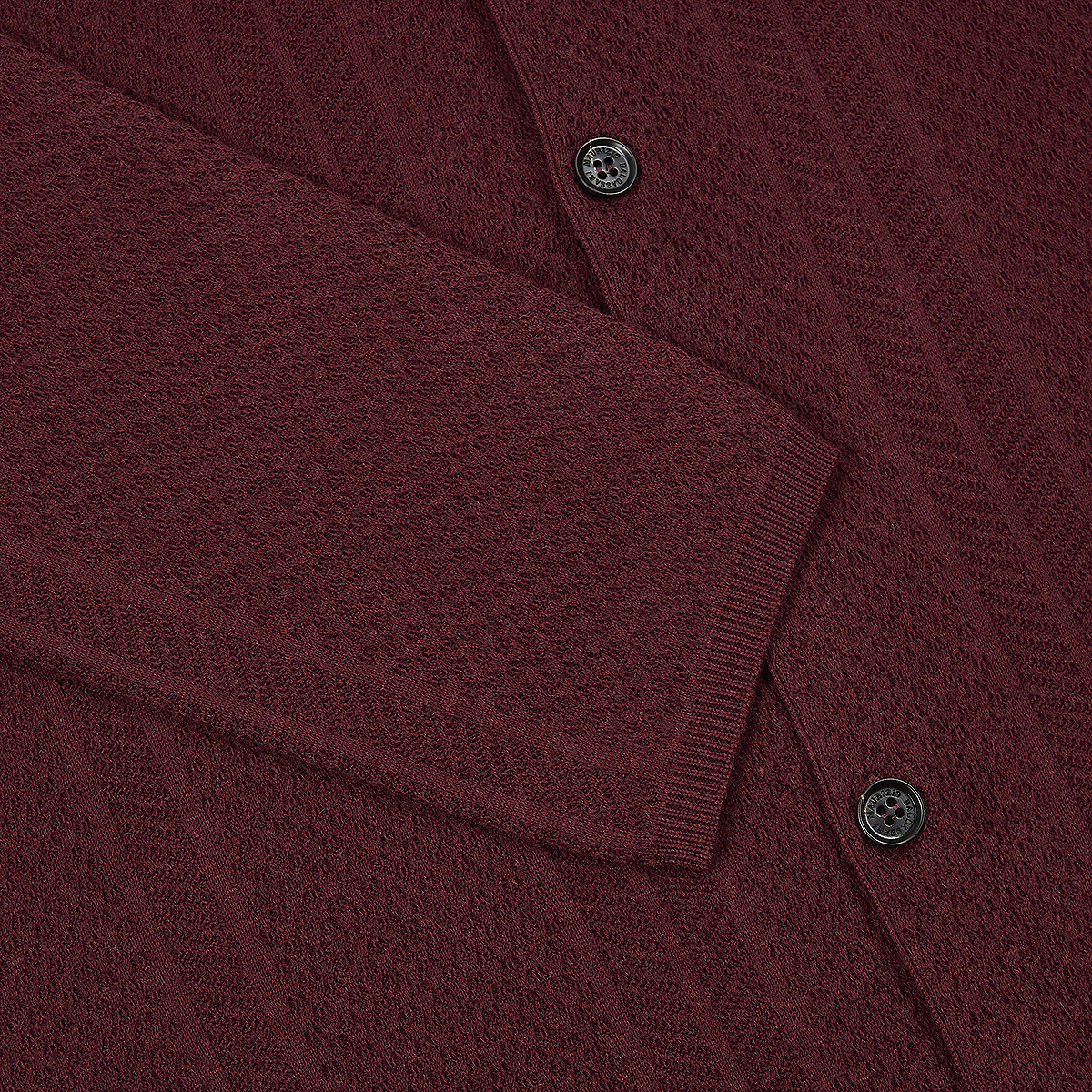 Burgundy Cotton Cashmere Silk Knitted Overshirt