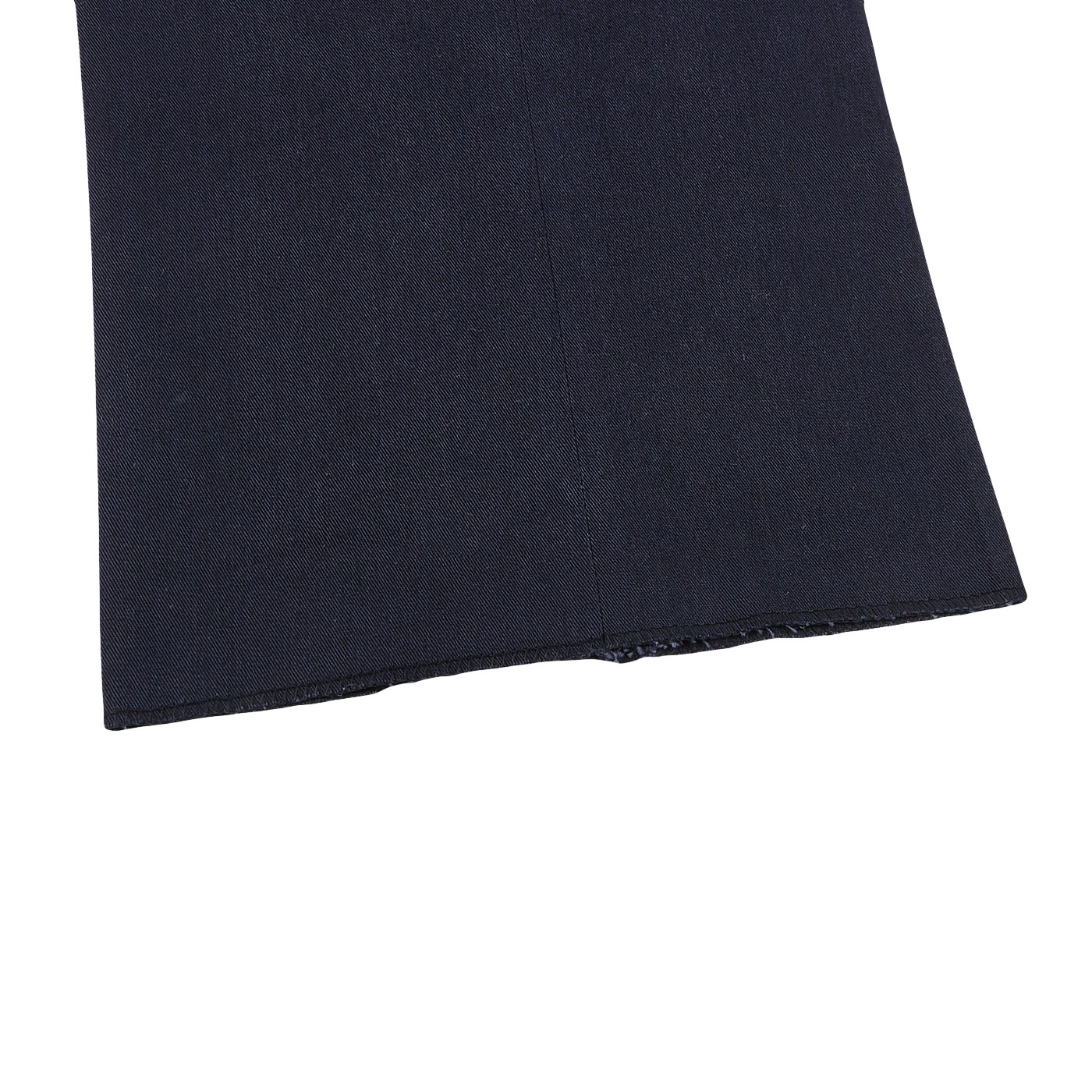 Kit Blake Navy Blue Cotton Twill Pleated Trousers Cuff