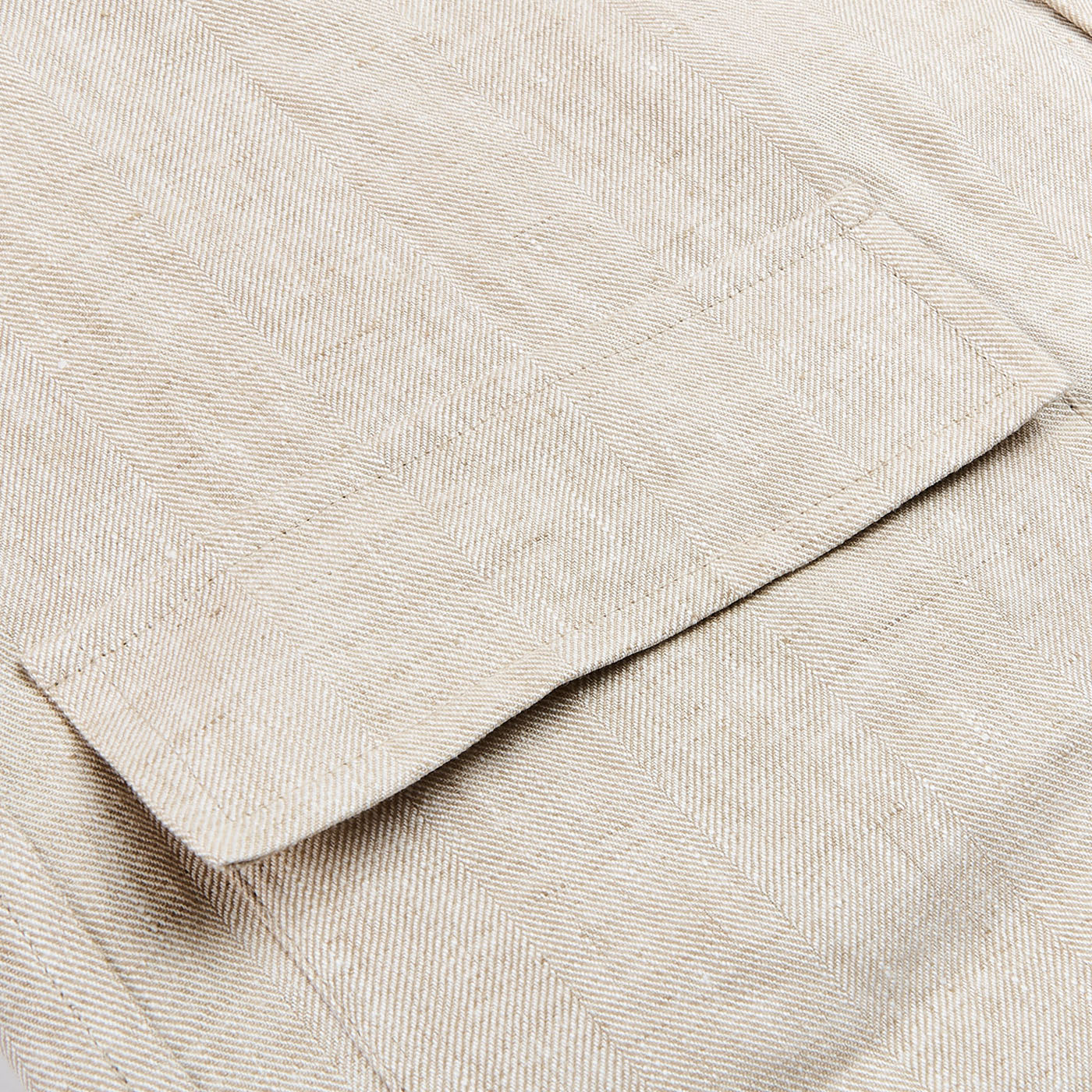 Lardini Beige Linen Herringbone Safari Jacket Pockrt